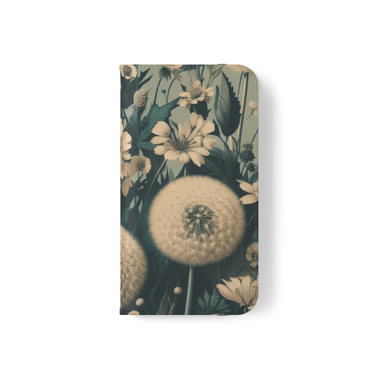 Blue & Cream Flowers Flip Cases iPhone/Samsung