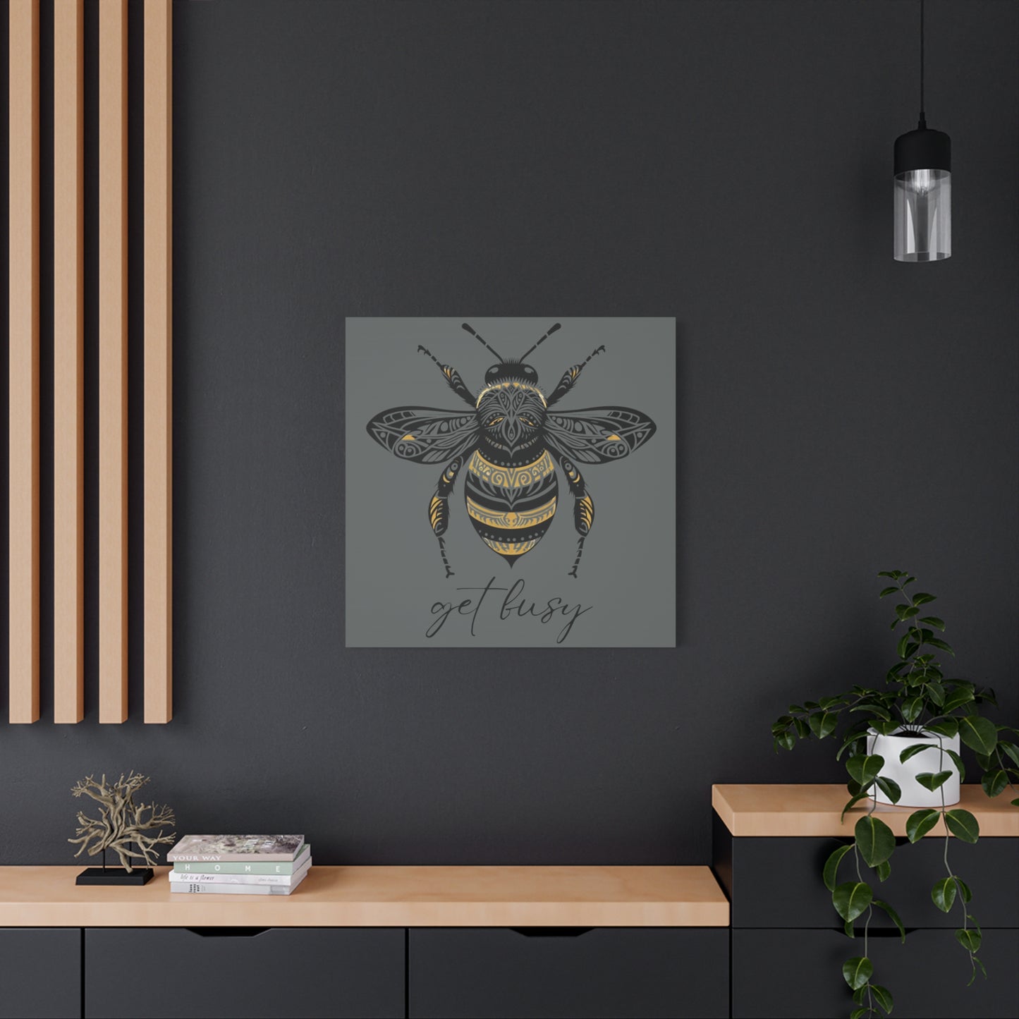 Get Busy Bee Classic Canvas - Grey