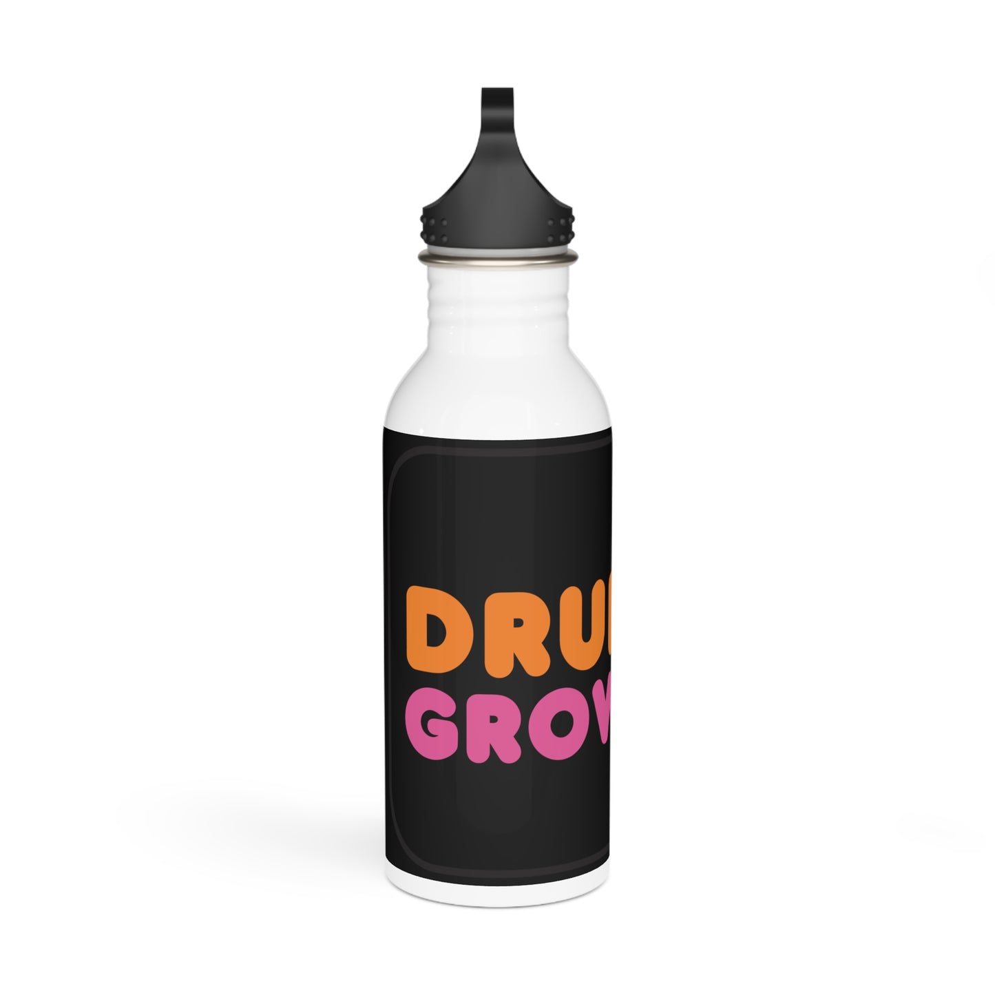 Drunken Grownups Stylish Stainless Steel Water Bottle - Eco-Friendly, Durable, Perfect for On-the-Go - Black