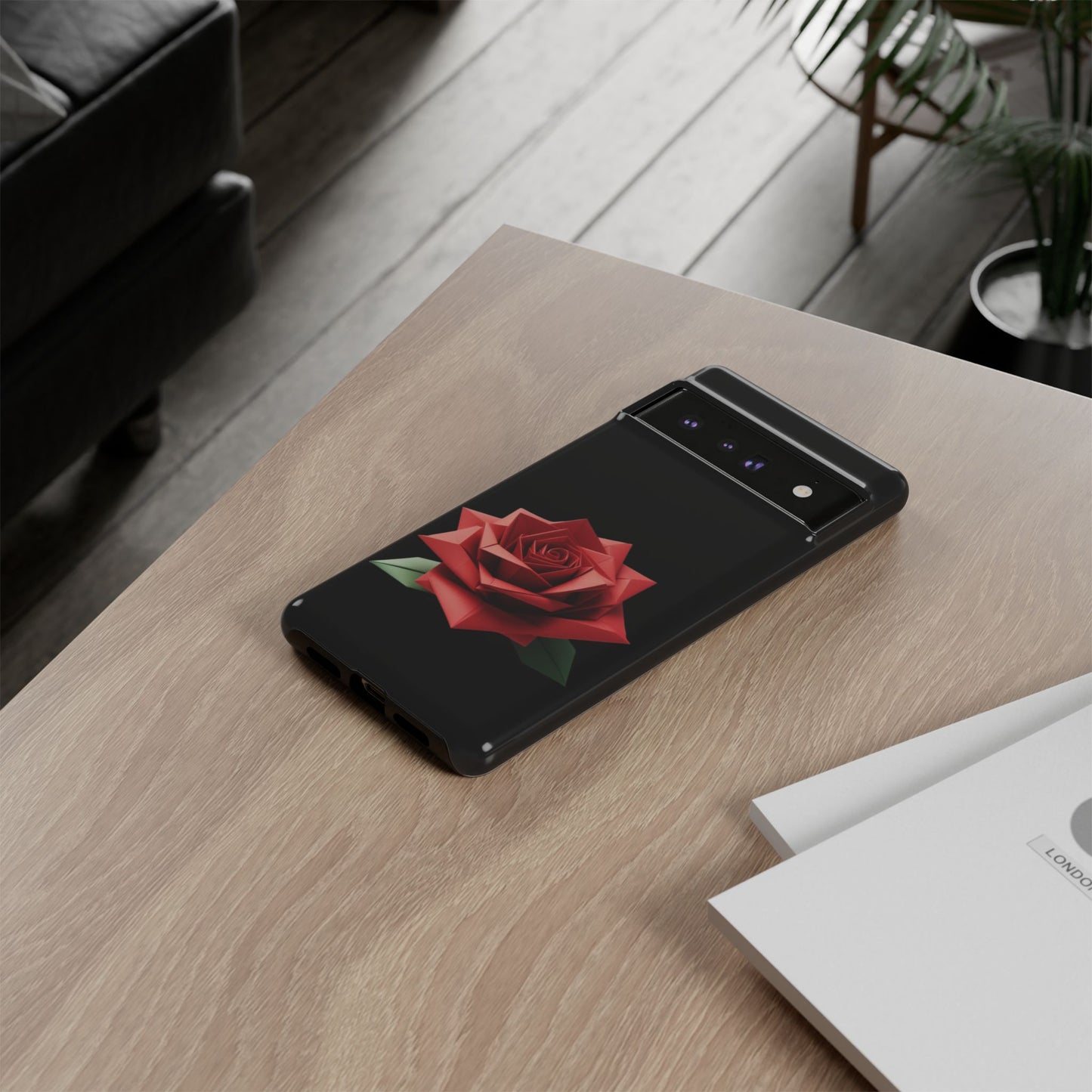 Origami Red Rose Tough Cases iPhone/Google/Samsung