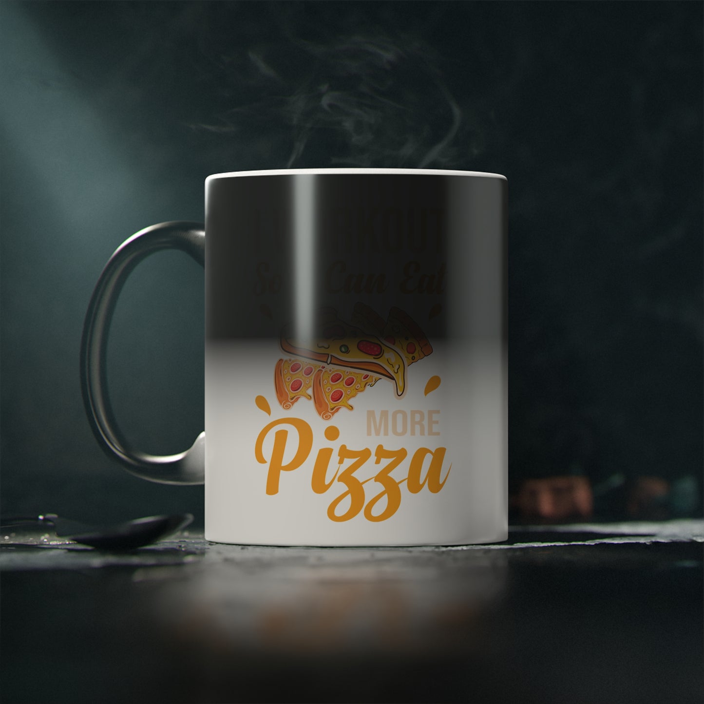 Pizza Magic Mug - Color Changing Mug for Fitness Enthusiasts