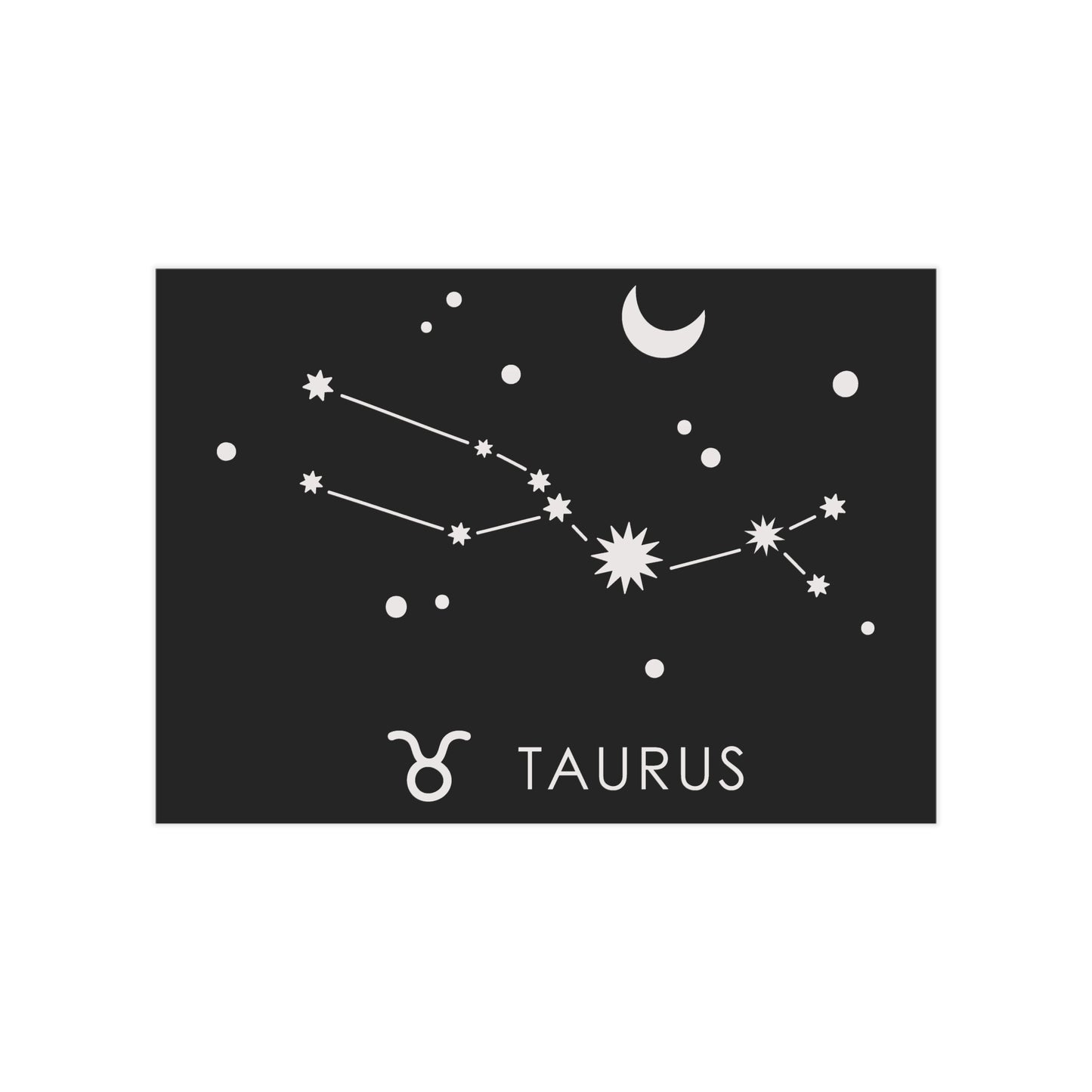 Taurus Starmap Unframed Prints - black