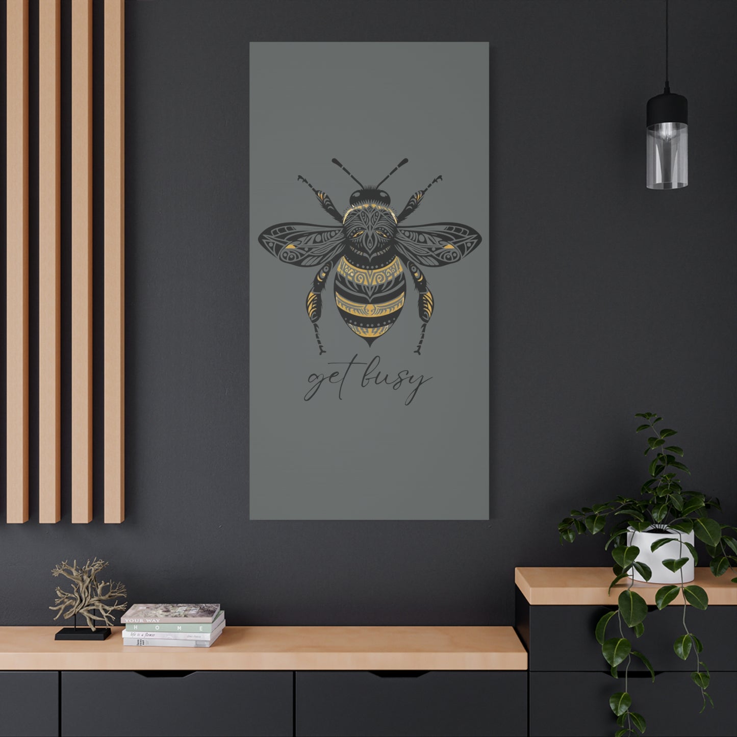 Get Busy Bee Classic Canvas - Grey