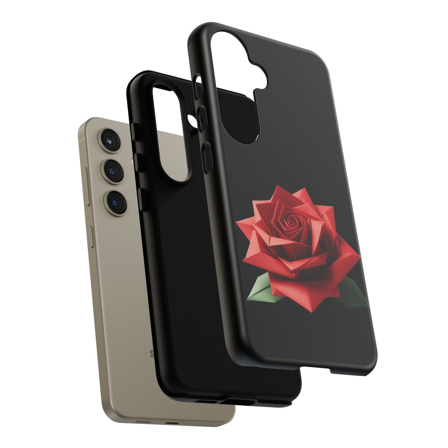 Origami Red Rose Tough Cases iPhone/Google/Samsung