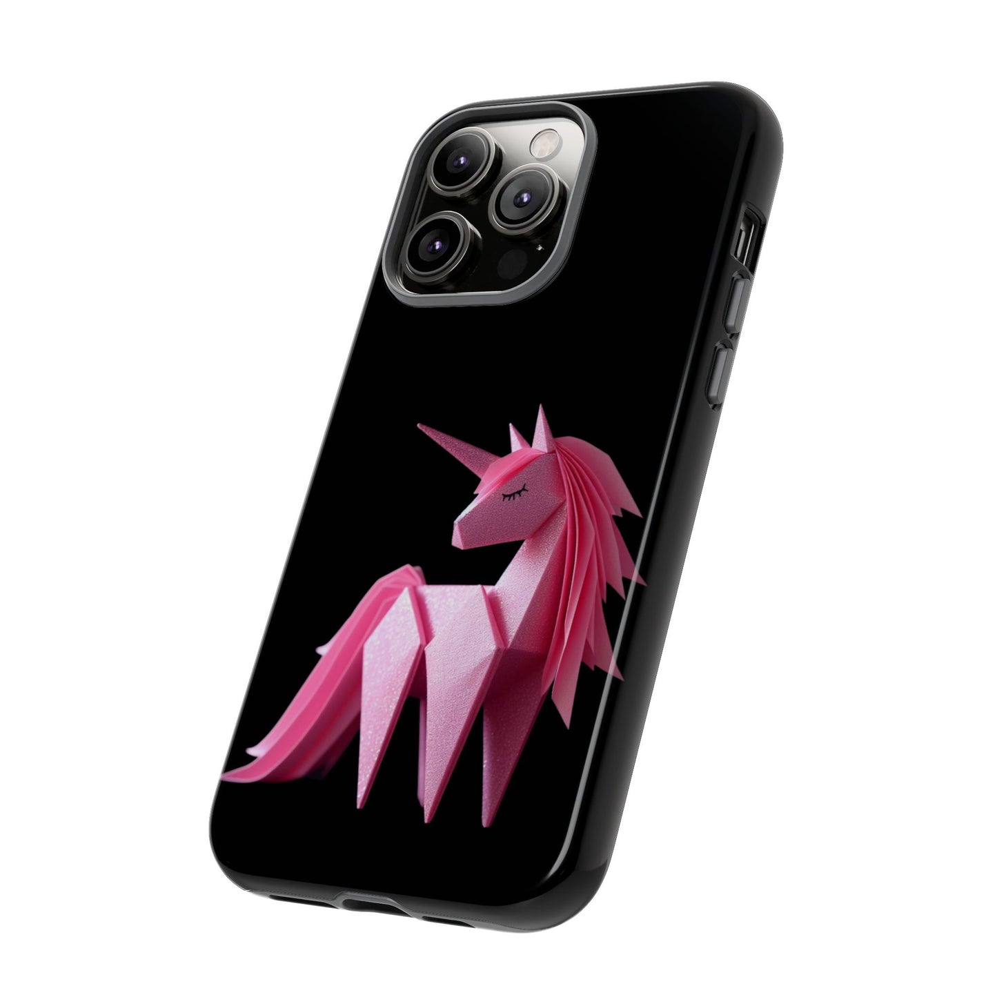 Origami Pink Unicorn Tough Cases iPhone/Google/Samsung