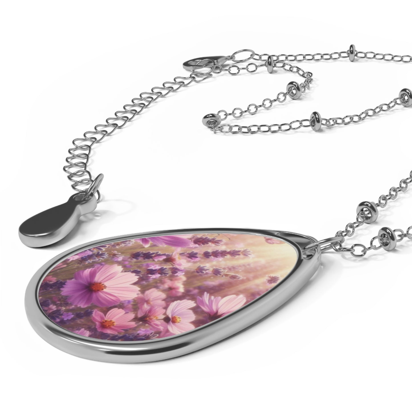 Lavender Oval Necklace