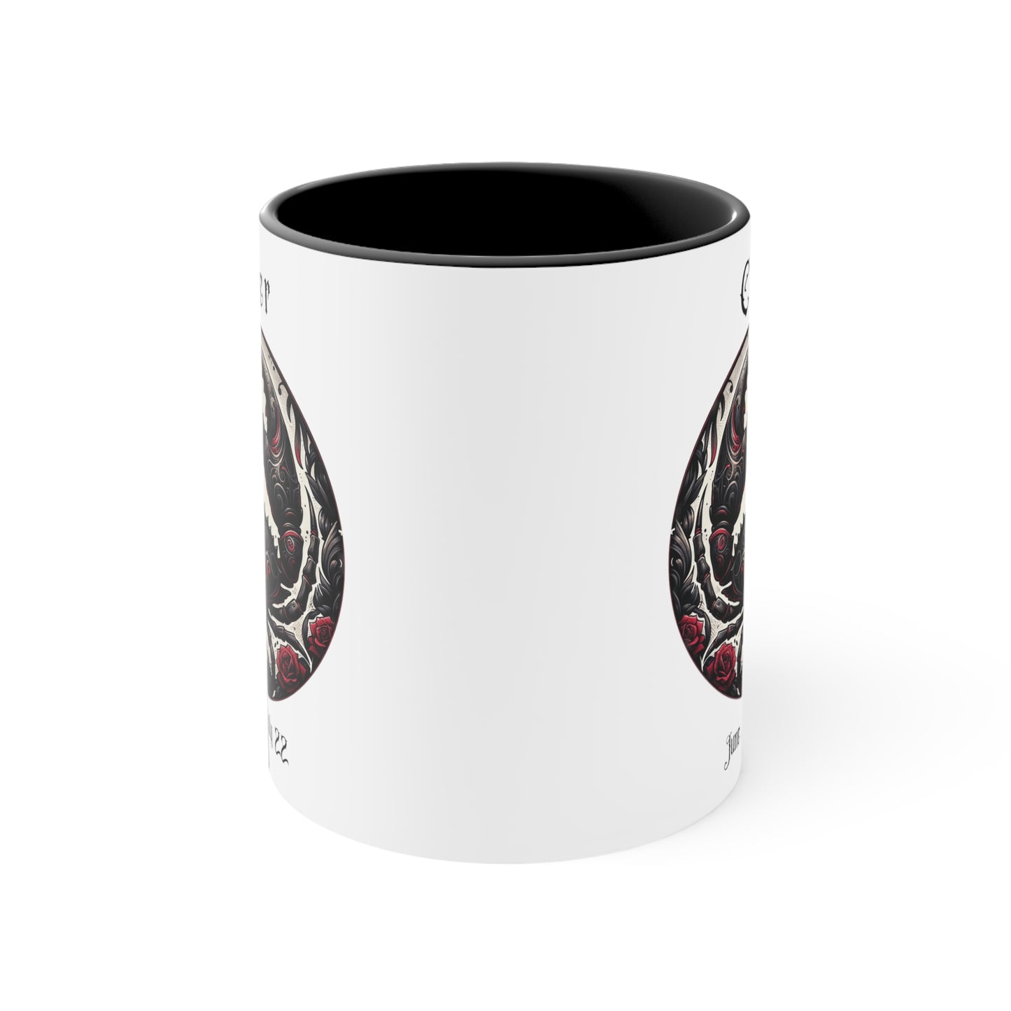 Gothic Cancer Colorful Accent Mugs, 11oz