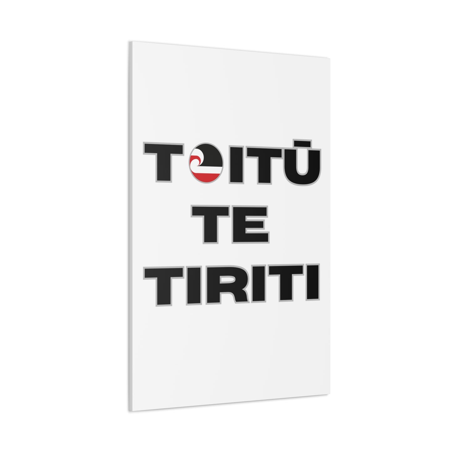 Toitū Te Tiriti Classic Canvas - White