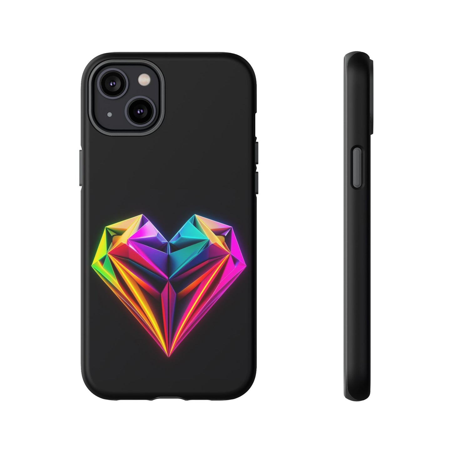 Origami Neon Heart Tough Cases iPhone/Google/Samsung