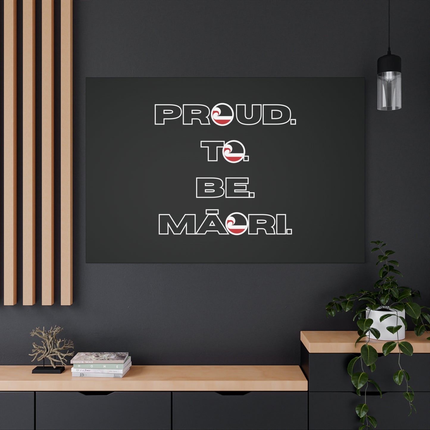 Proud. To. Be. Māori. Classic Canvas - Black