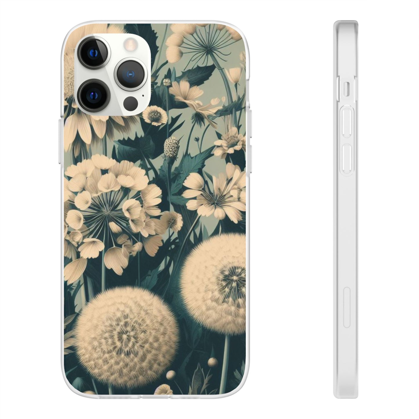 Blue & Cream Flowers Flexi Cases