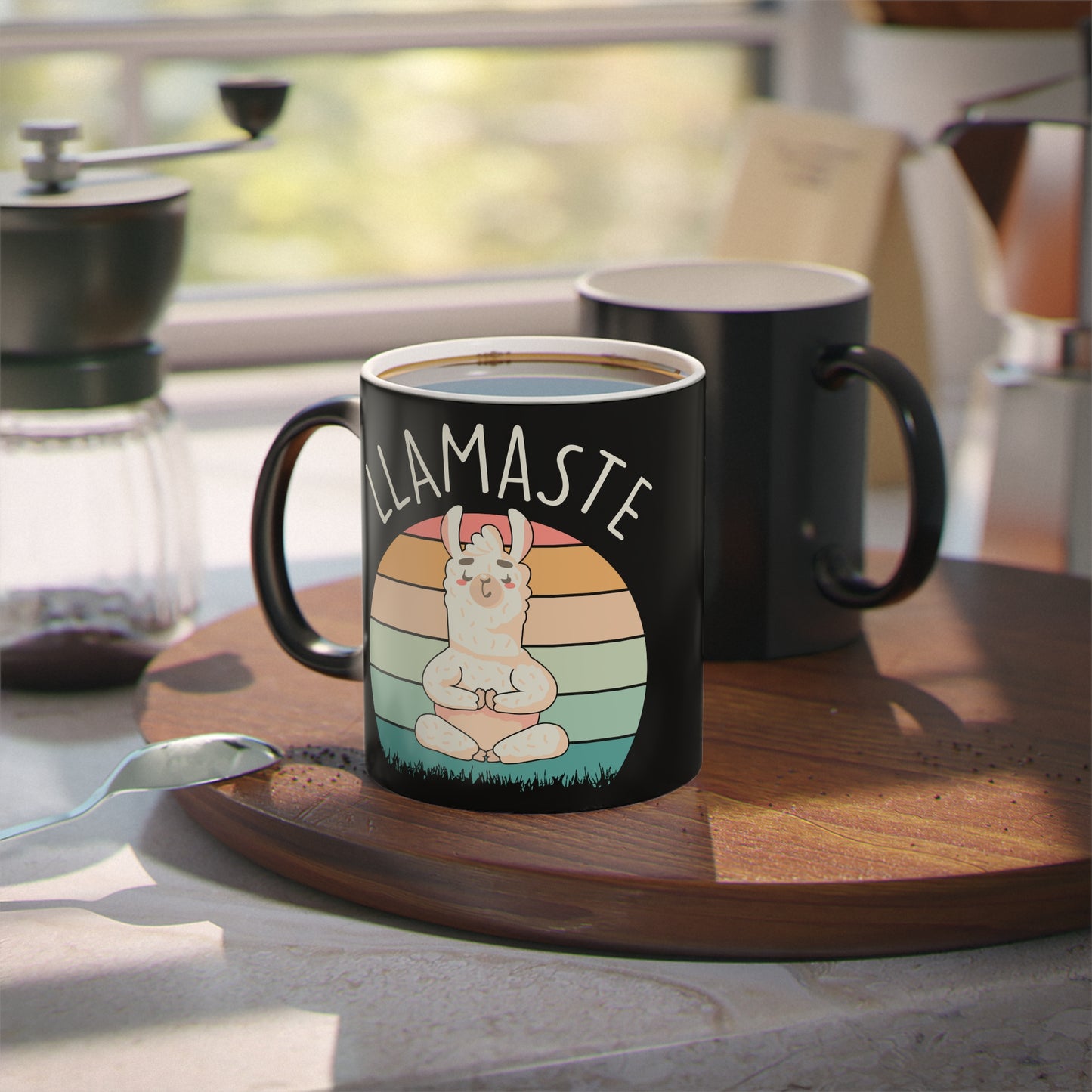 Llamaste Magic Mug - Color Changing Heat Sensitive Cup for Relaxation and Meditation