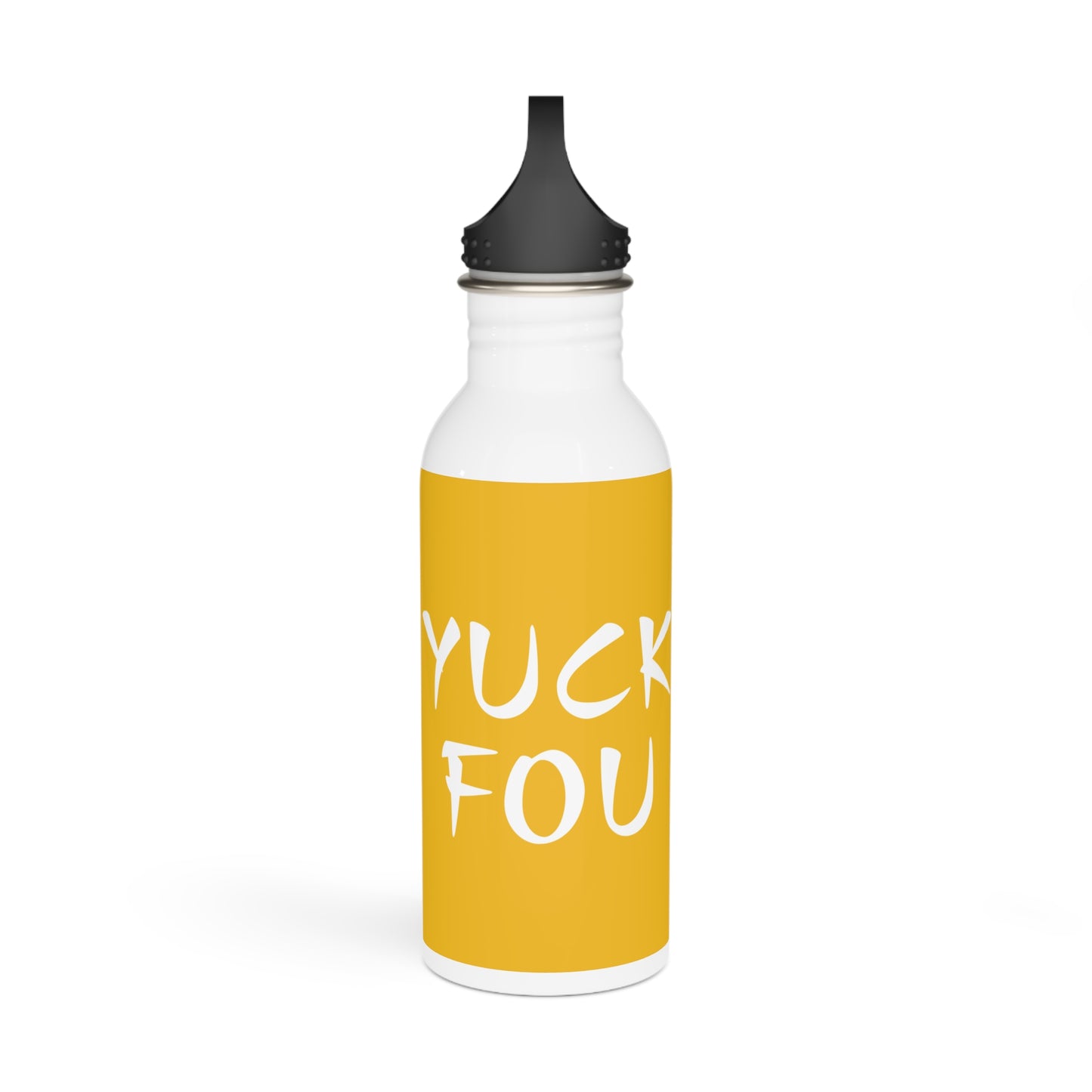 Yuck Fou Stylish Stainless Steel Water Bottle - Eco-Friendly, Durable, Perfect for On-the-Go - Yellow