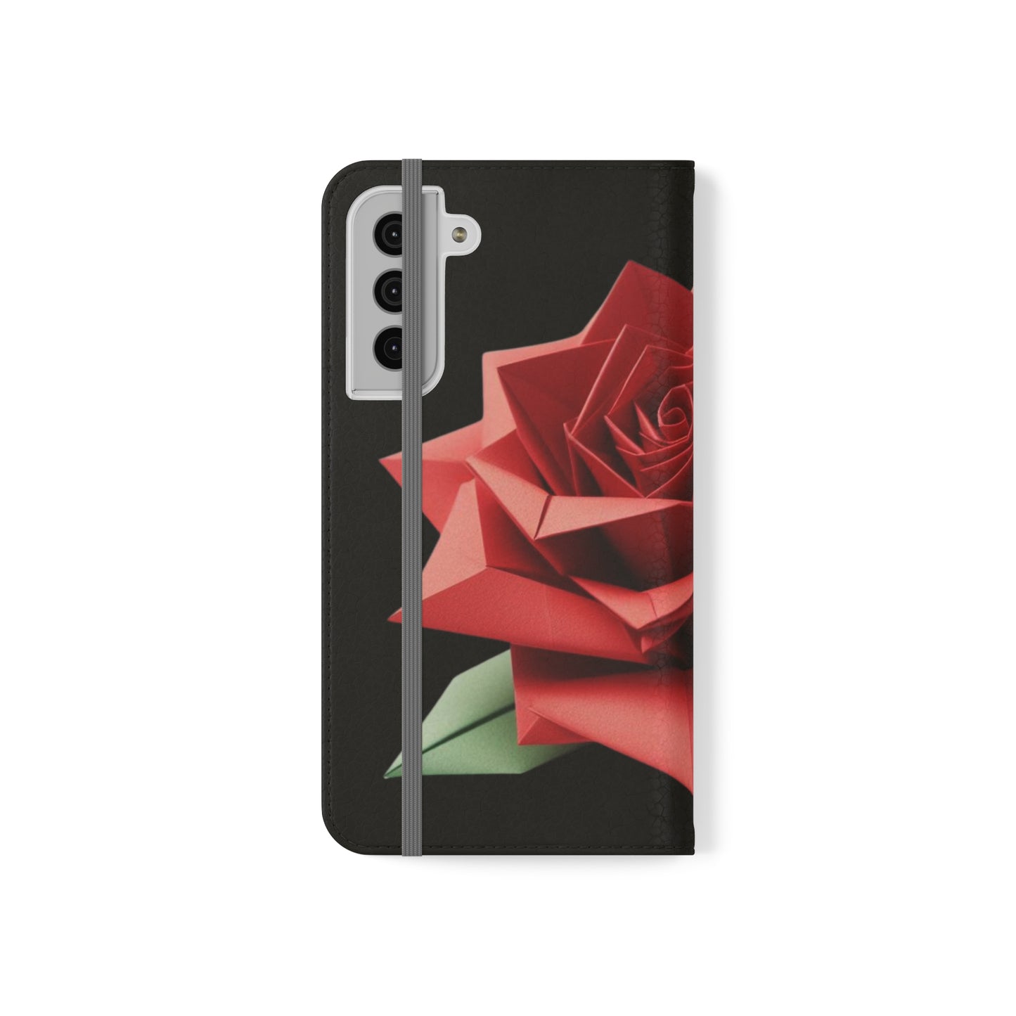 Origami Red Rose Flip Cases iPhone/Samsung