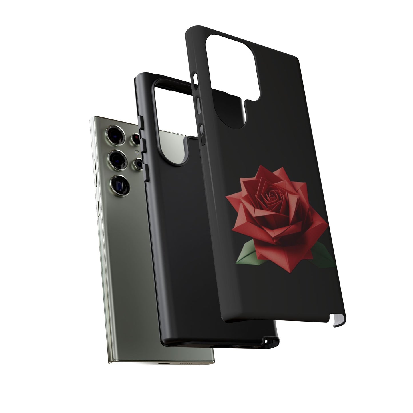 Origami Red Rose Tough Cases iPhone/Google/Samsung