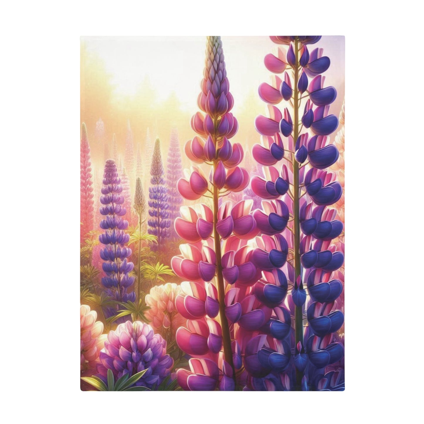 Lupins #1 Plush Fleece Blanket