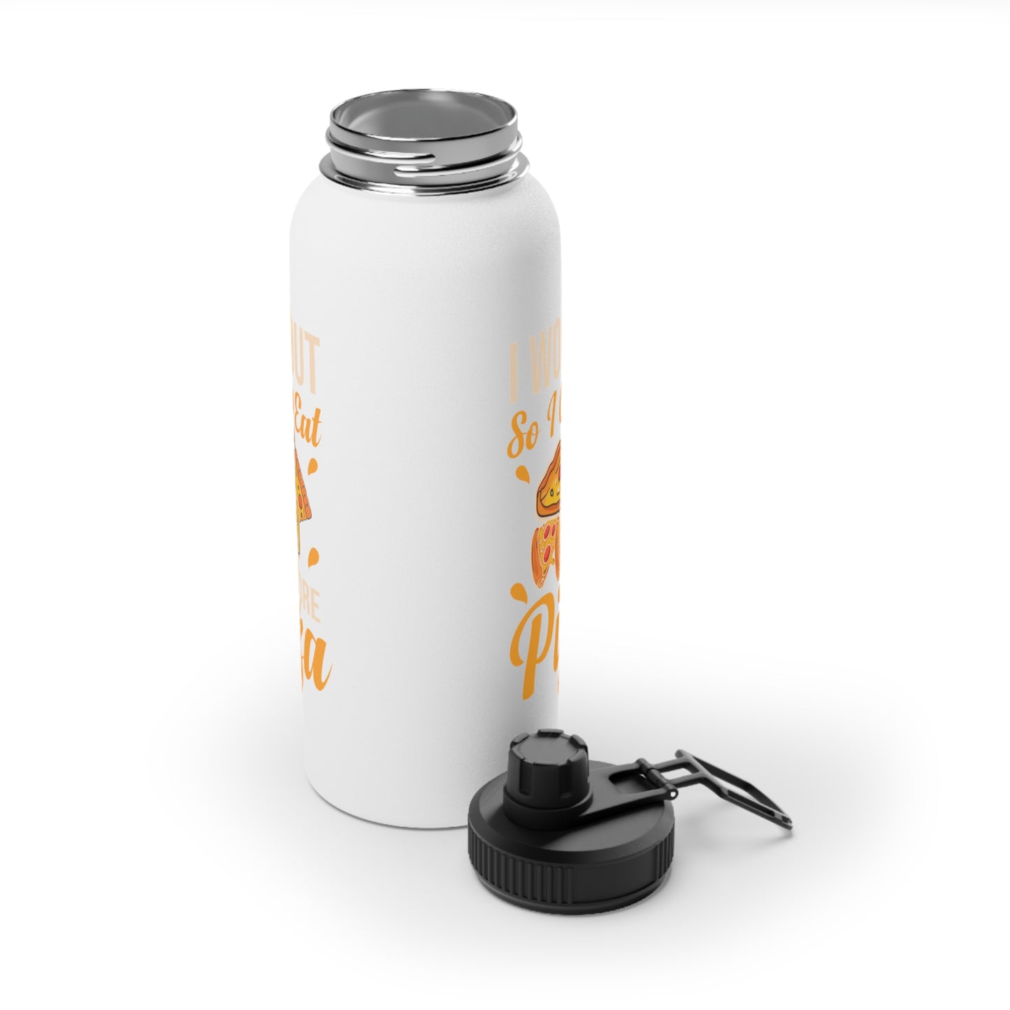 More Pizza Stainless Steel Sports Water Bottle - 3 sizes