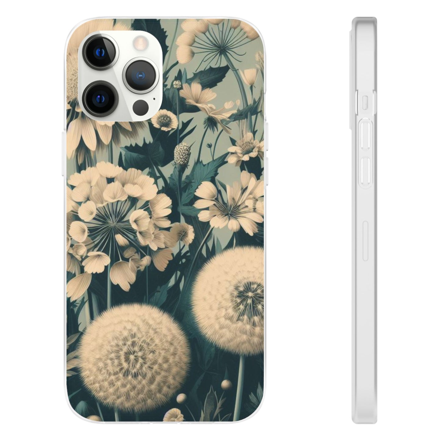 Blue & Cream Flowers Flexi Cases