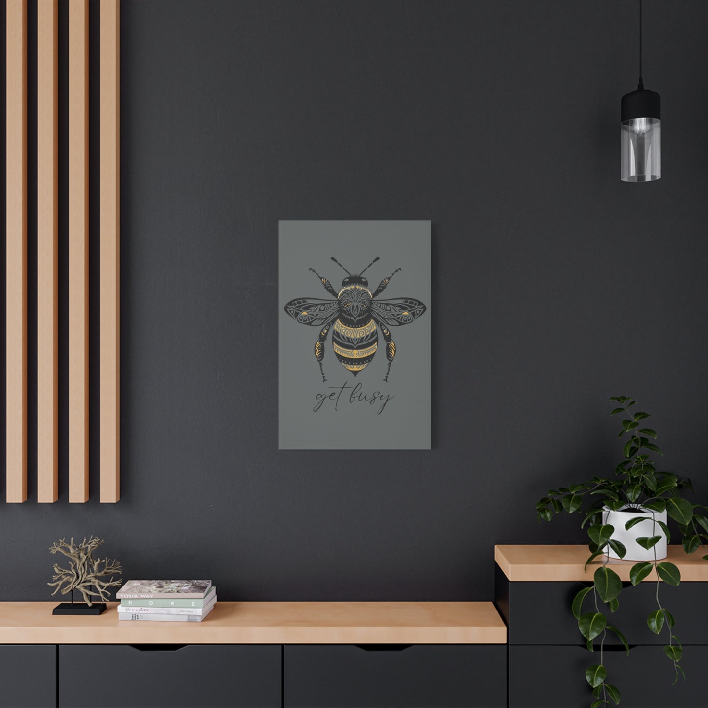 Get Busy Bee Classic Canvas - Grey