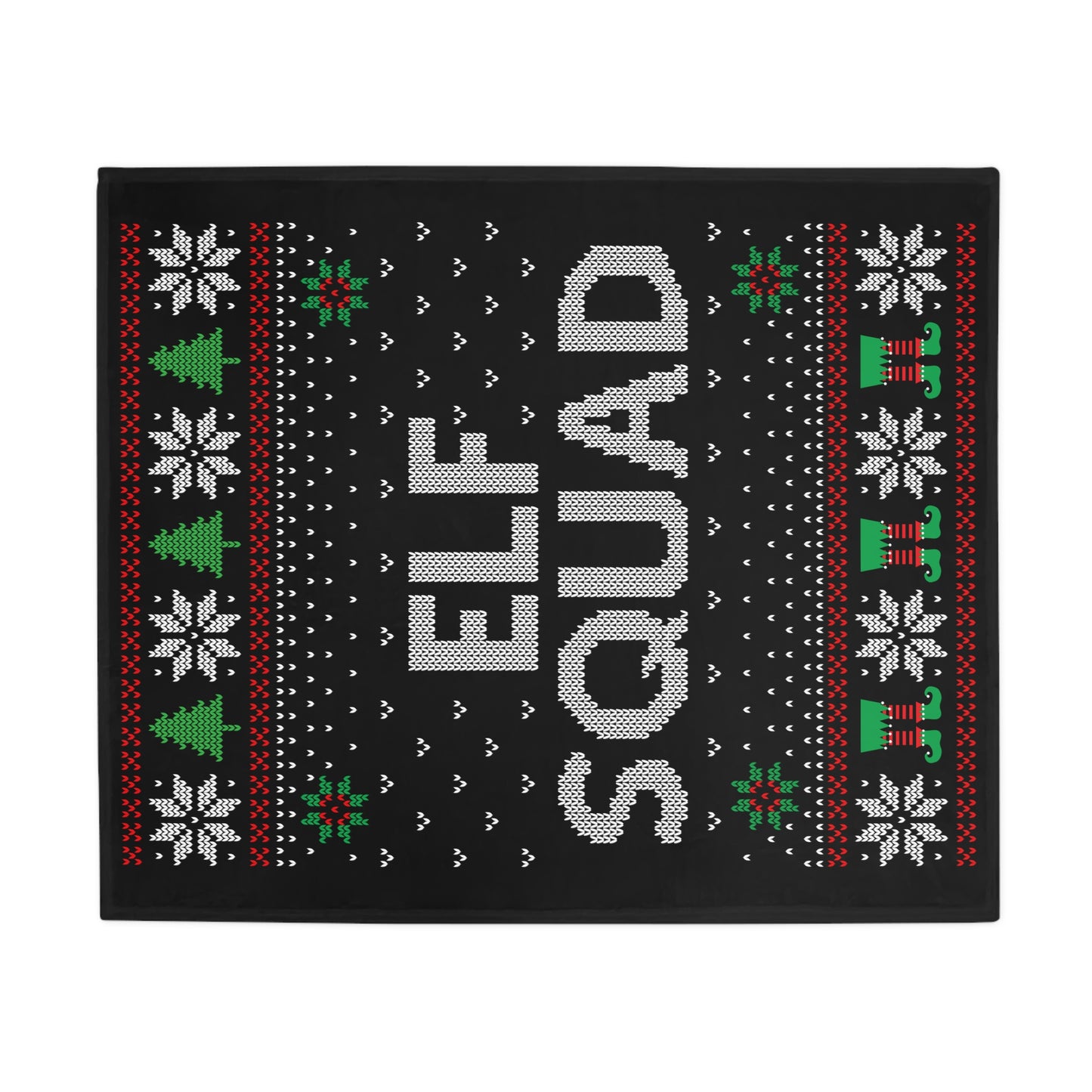 Ugly Christmas Sweater - Elf Squad Plush Fleece Blanket