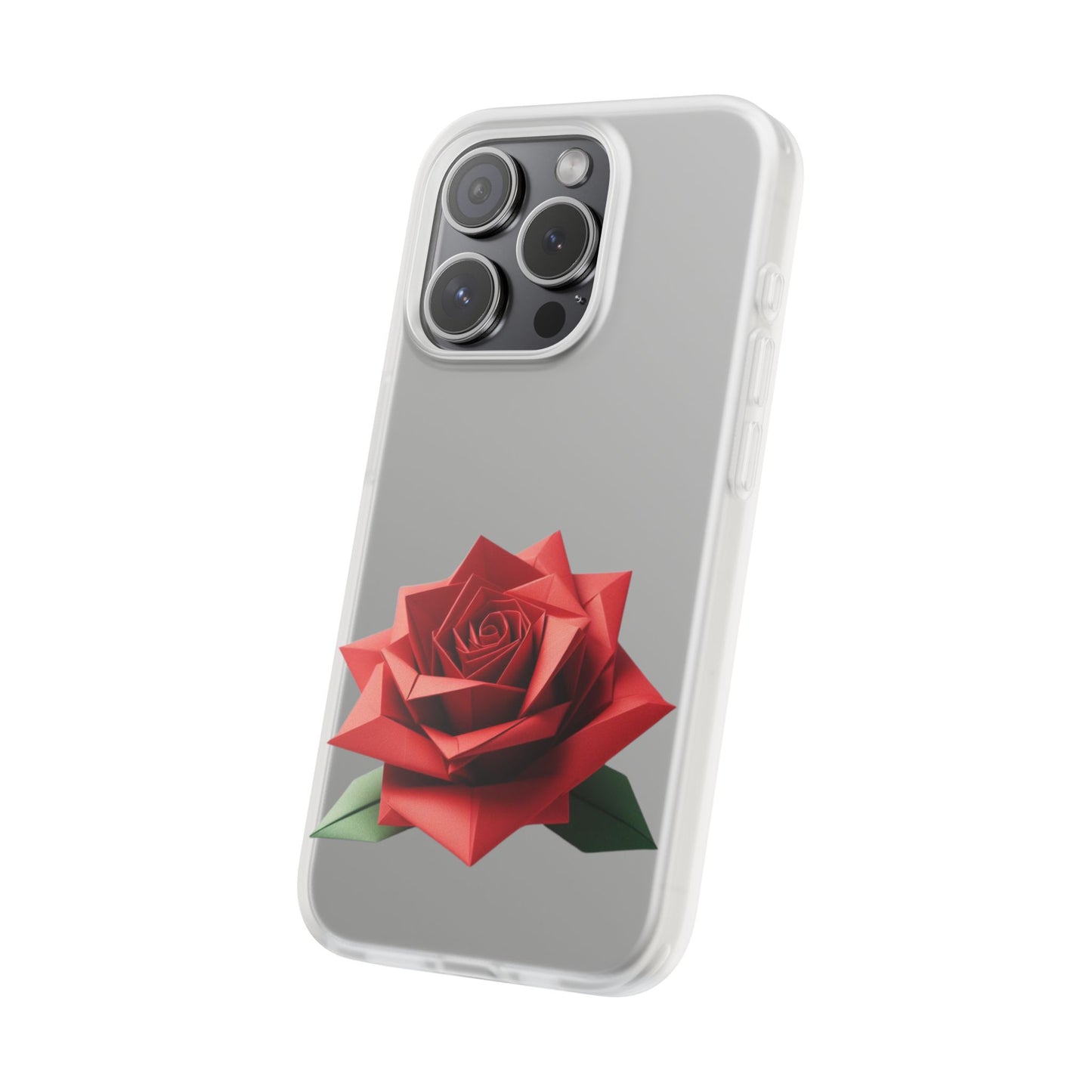 Origami Red Rose Flexi Cases