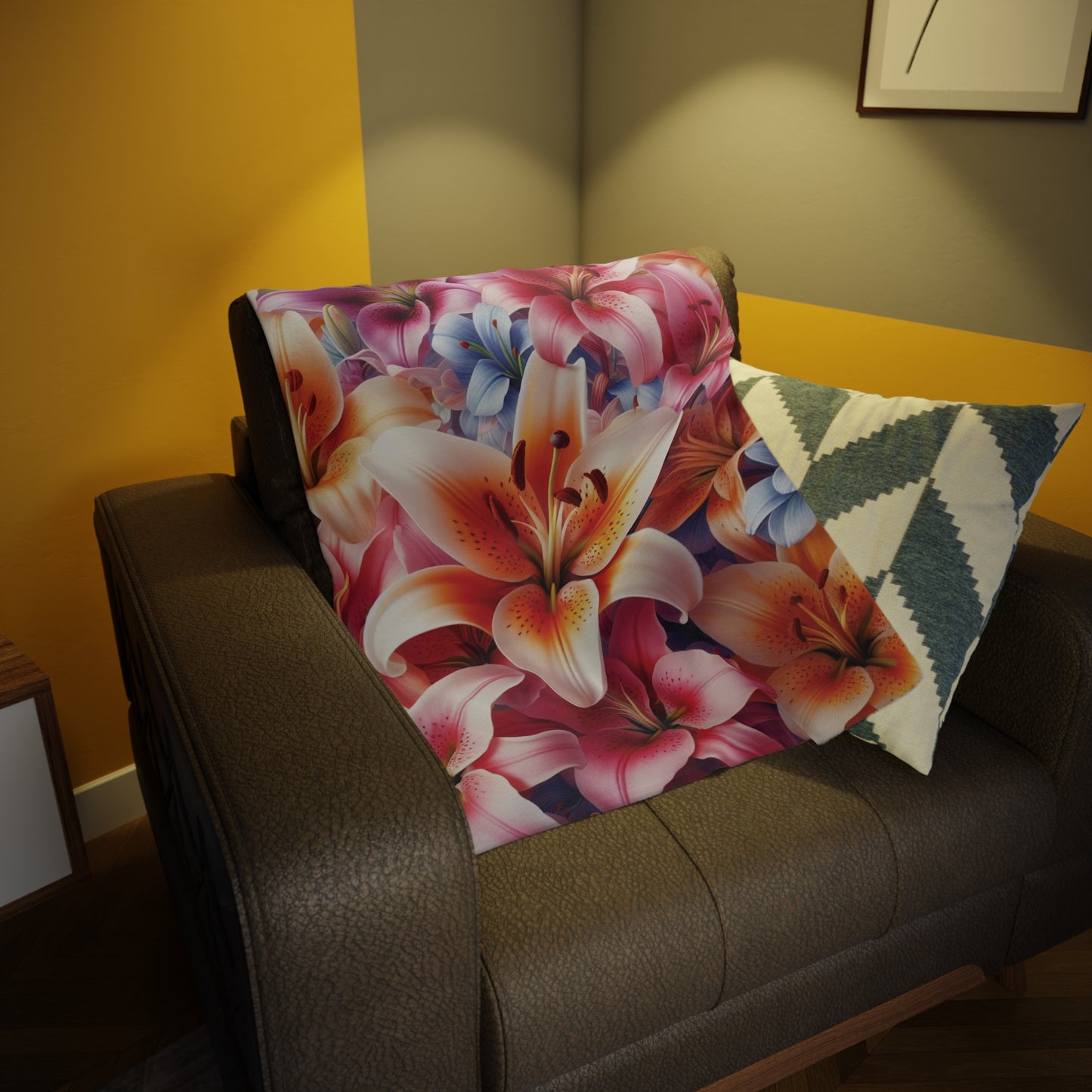 Lillies Plush Fleece Blanket