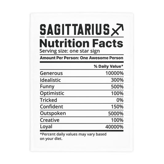 Sagittarius Nutrition Plush Fleece Blanket - white