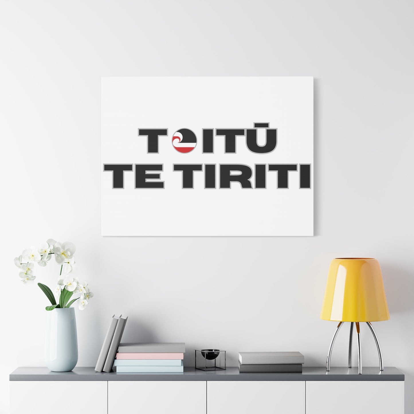 Toitū Te Tiriti Classic Canvas - White