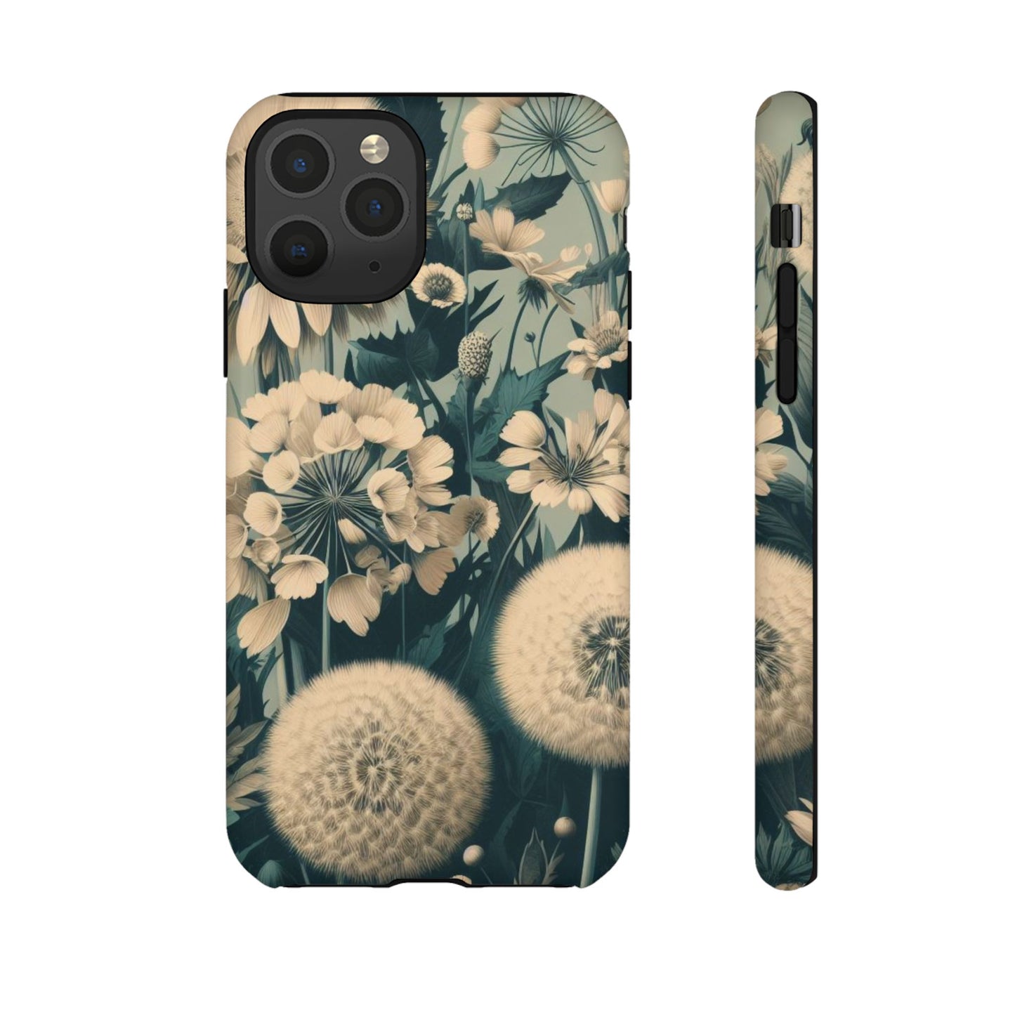 Blue & Cream Flowers Tough Cases iPhone/Google/Samsung