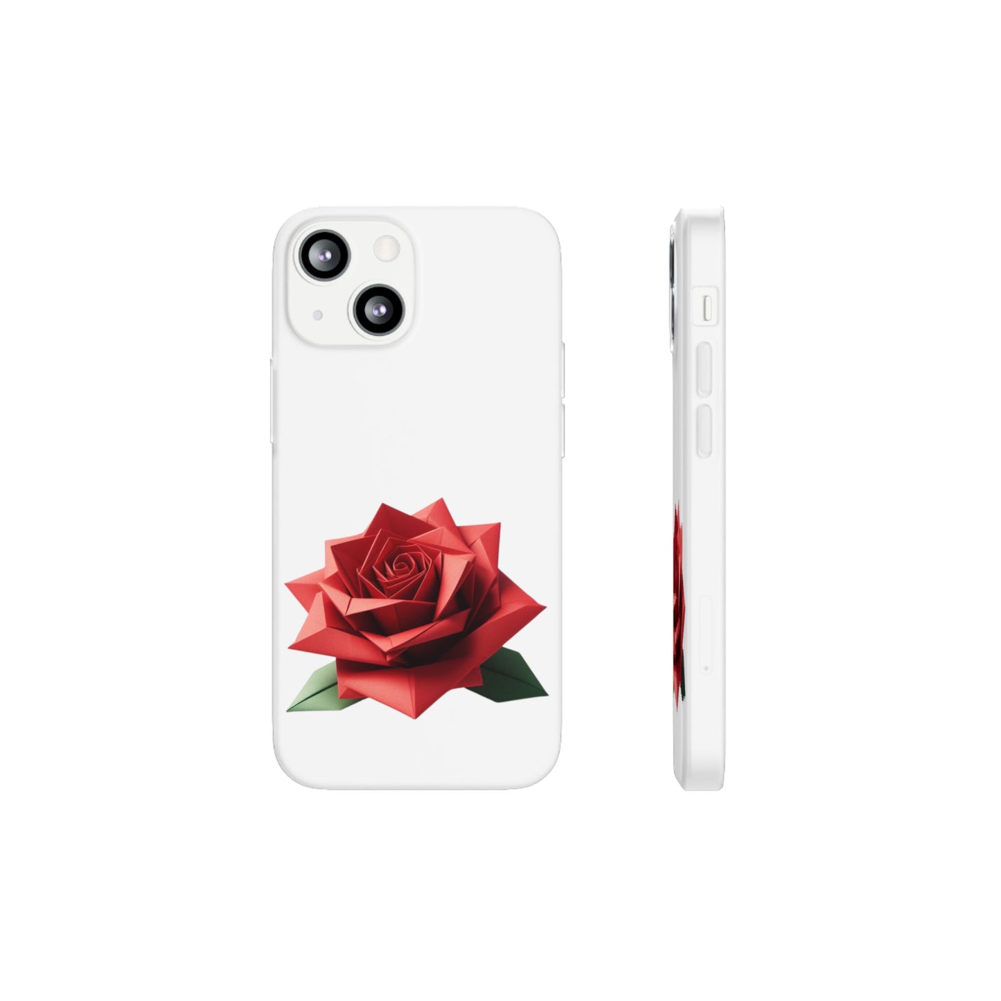 Origami Red Rose Flexi Cases