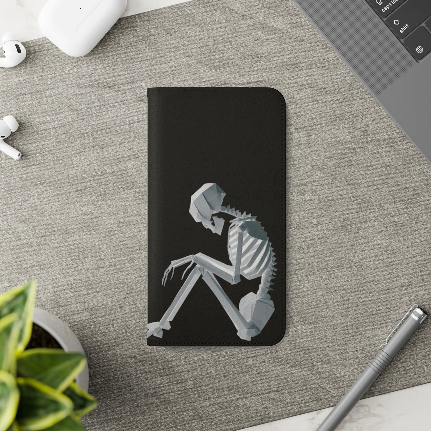 Origami Skelleton Flip Cases iPhone/Samsung