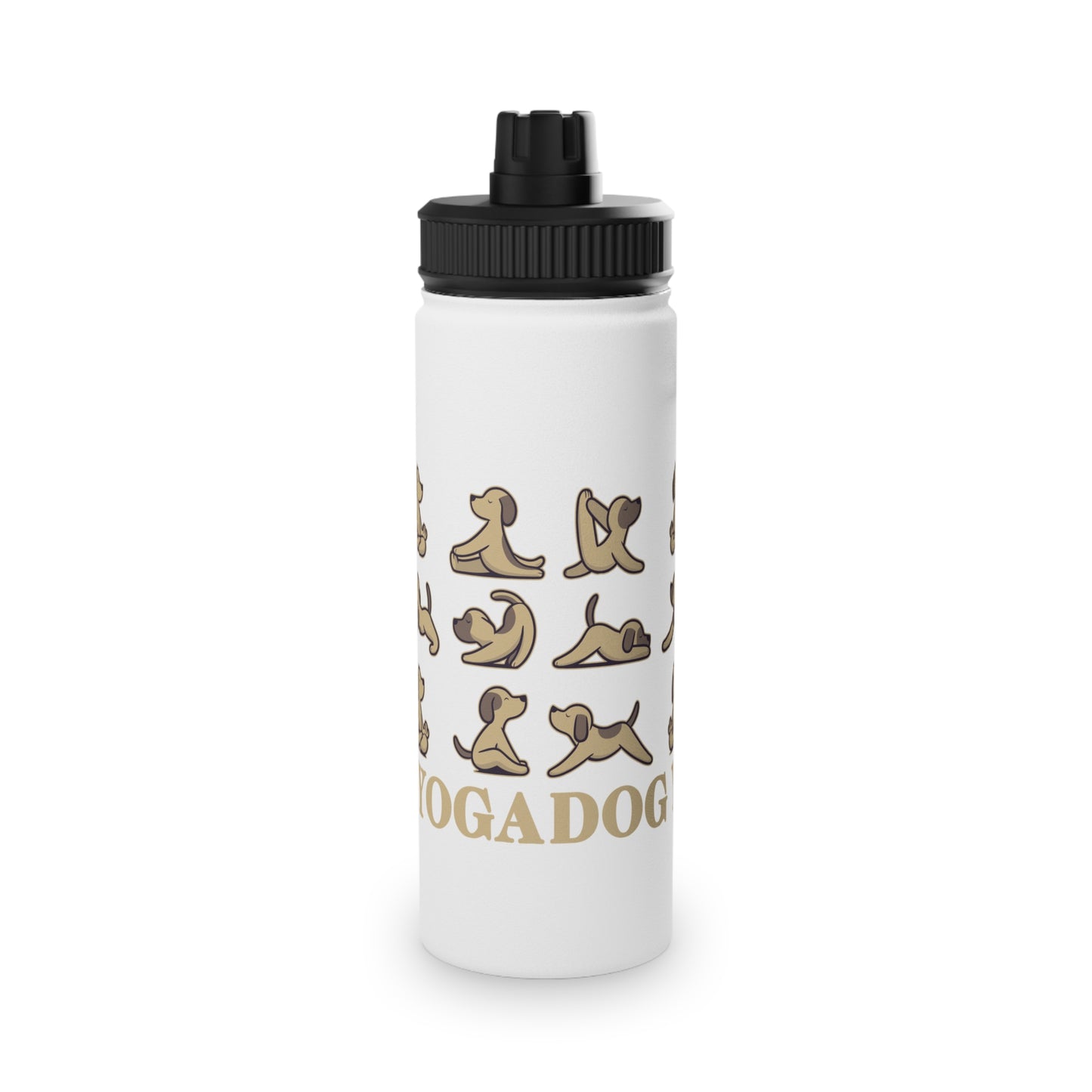 Dog Yoga Stainless Steel Water Bottle - # Sizes