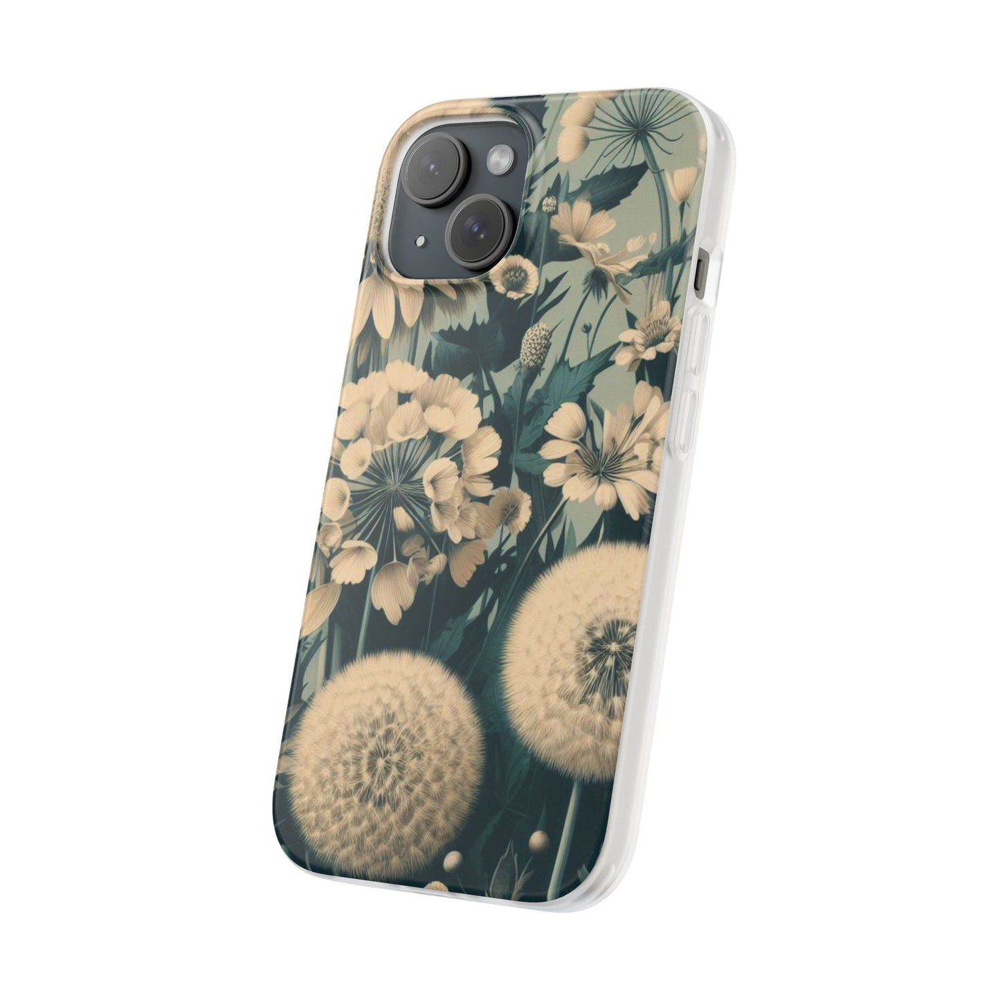 Blue & Cream Flowers Flexi Cases