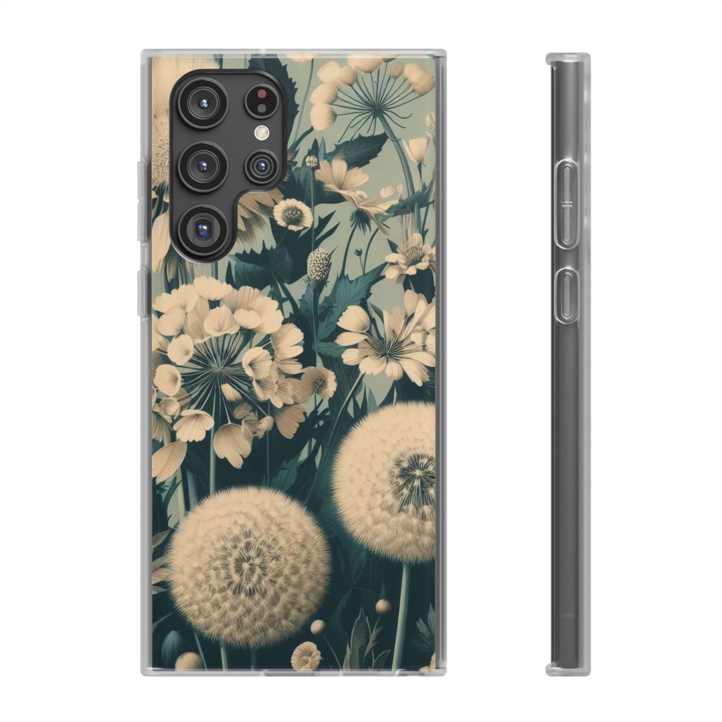 Blue & Cream Flowers Flexi Cases