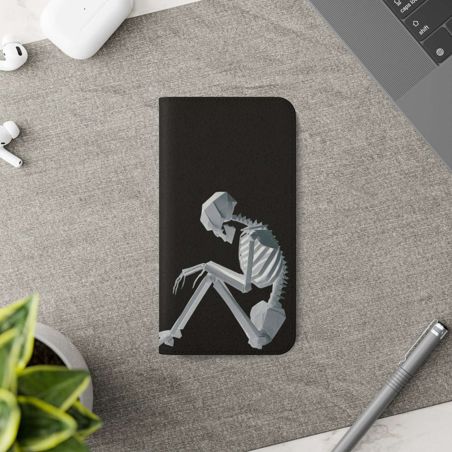 Origami Skelleton Flip Cases iPhone/Samsung