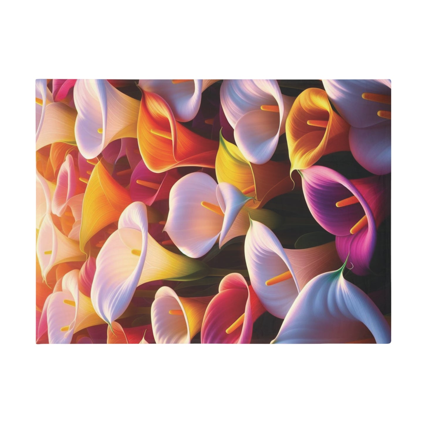 Bright Calla Lillies Plush Fleece Blanket