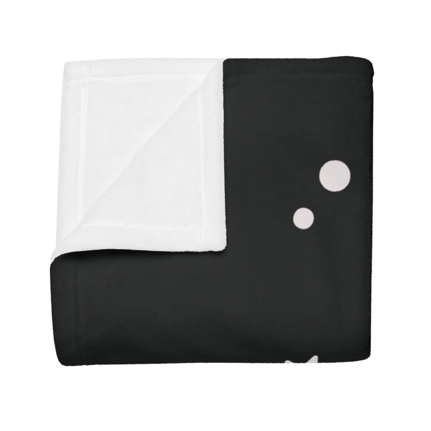 Virgo Star Map Plush Fleece Blanket - black