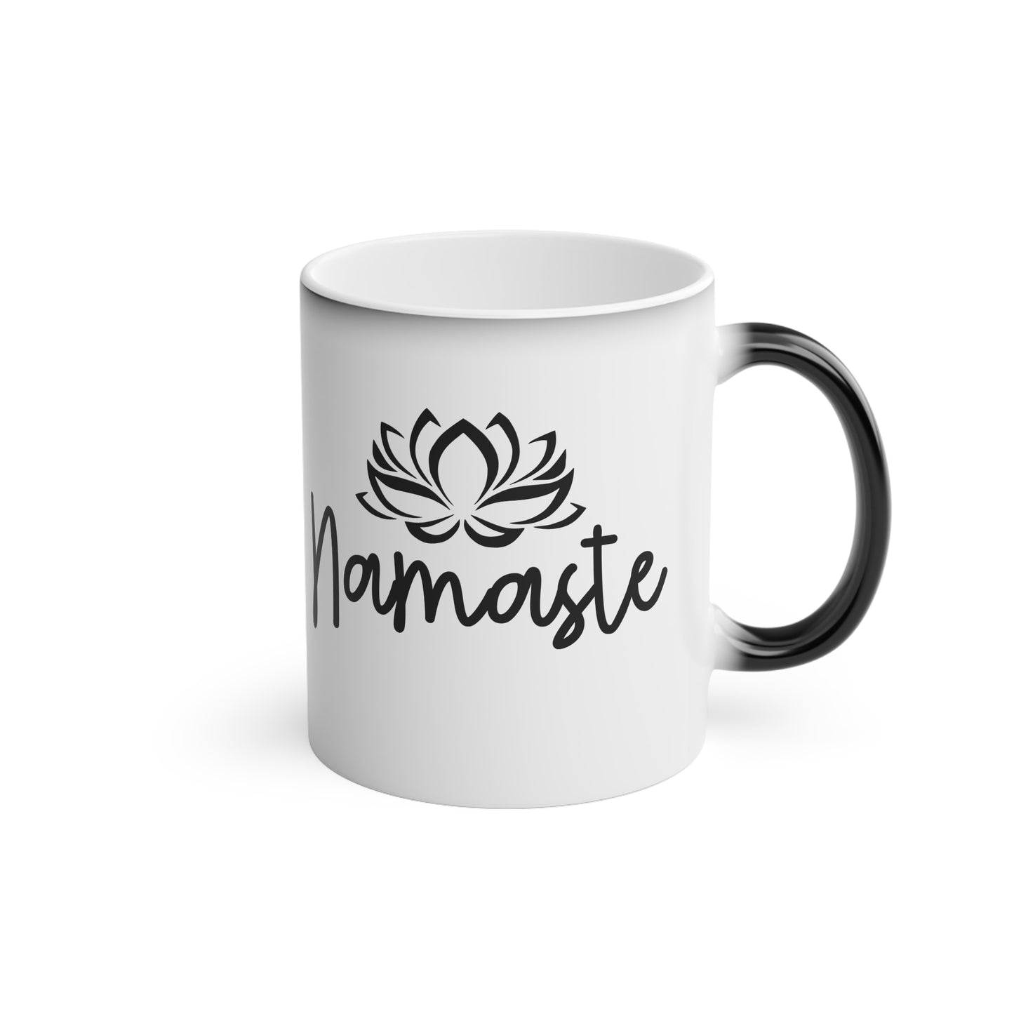 Namaste (Lotus) Magic Mug - Color Changing Heat Sensitive Cup for Relaxation and Meditation