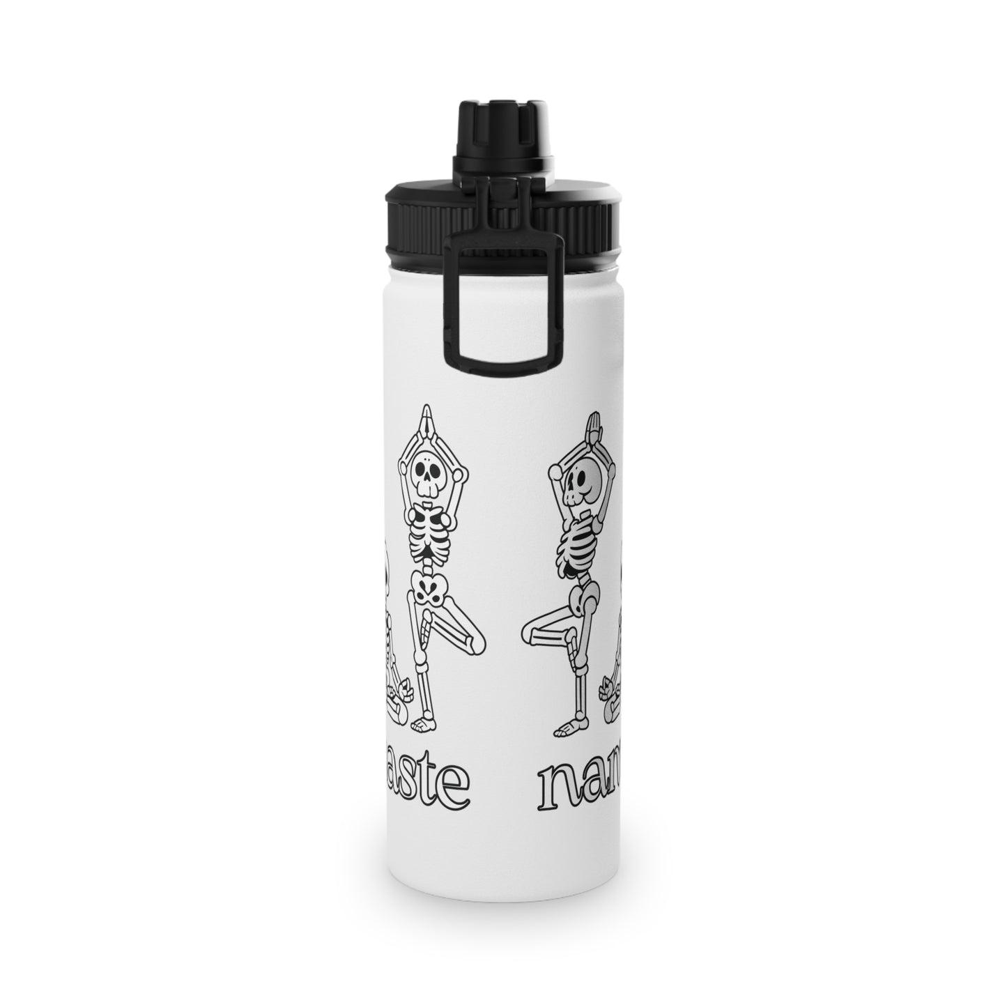 Namaste Skeletons Stainless Steel Water Bottle - # Sizes