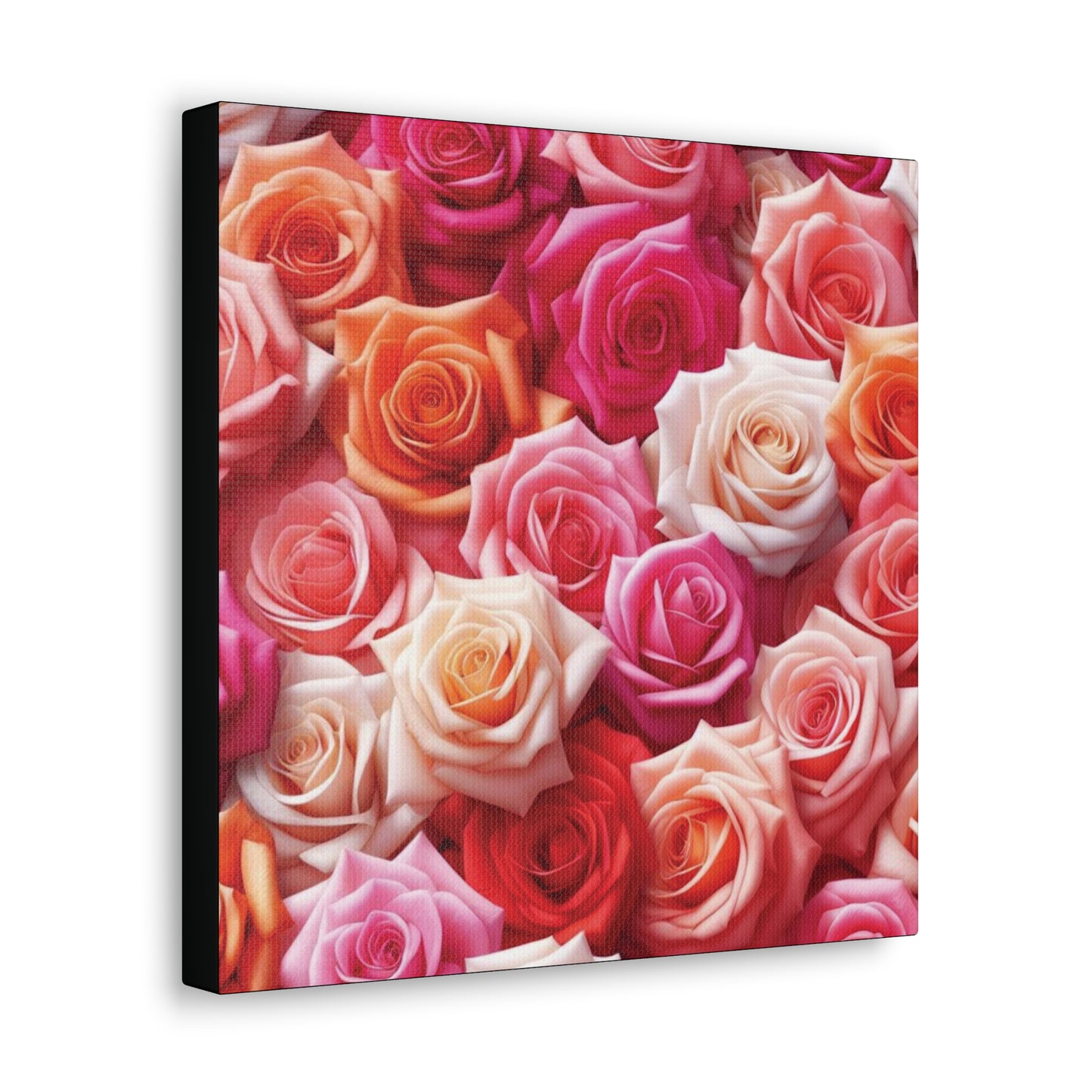 Roses #2 Classic Canvas - Black