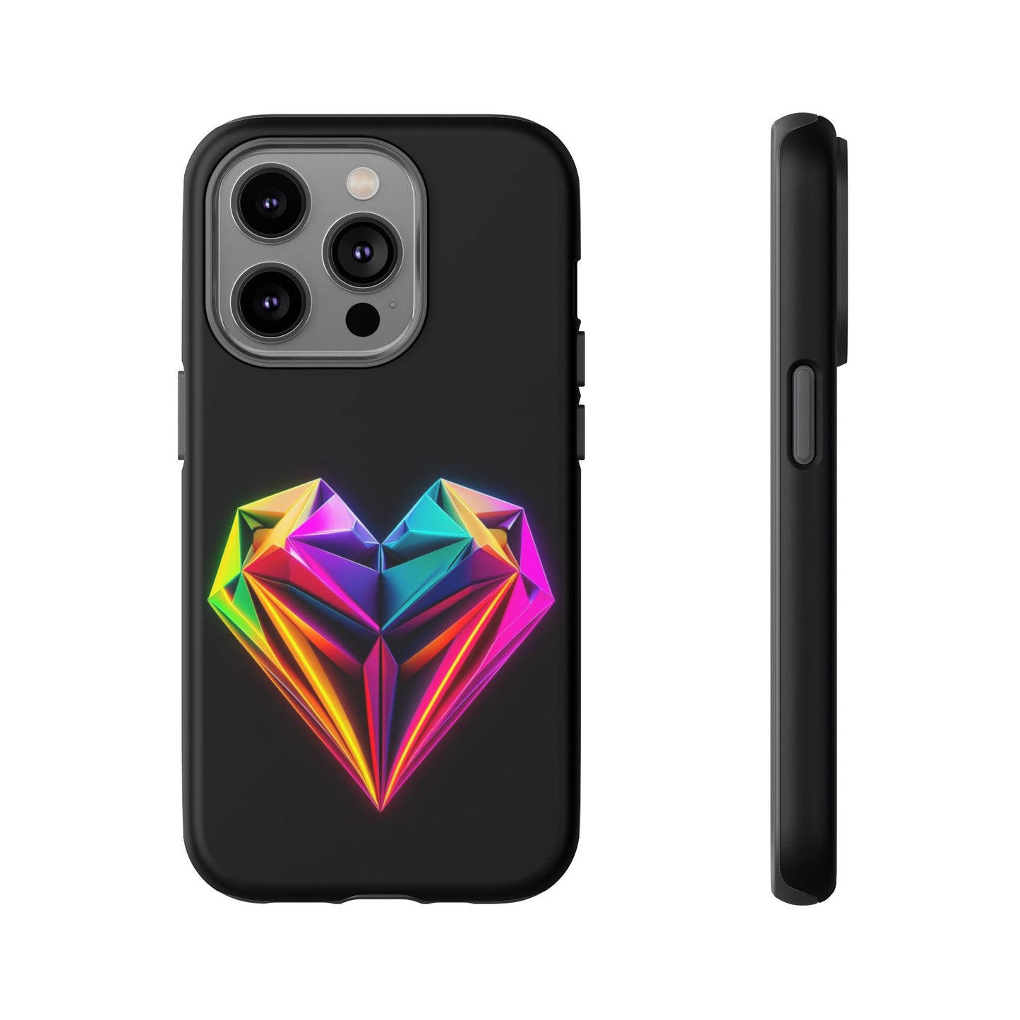 Origami Neon Heart Tough Cases iPhone/Google/Samsung