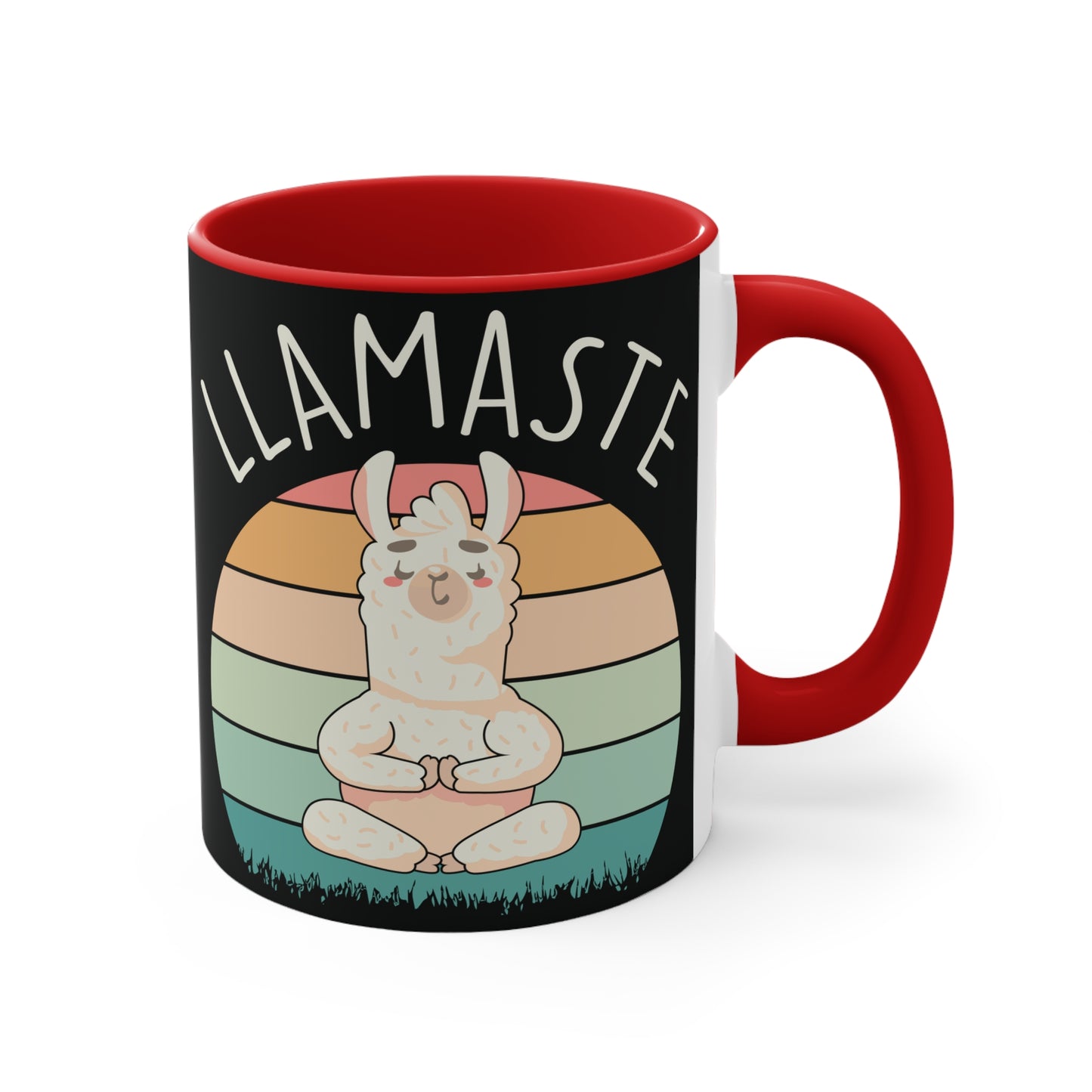 Llamaste Color Accent Mug 11oz - Zen Meditation Gift