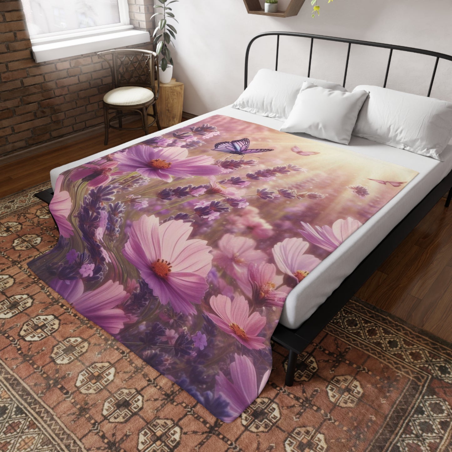 Wild Lavender #1 Plush Fleece Blanket