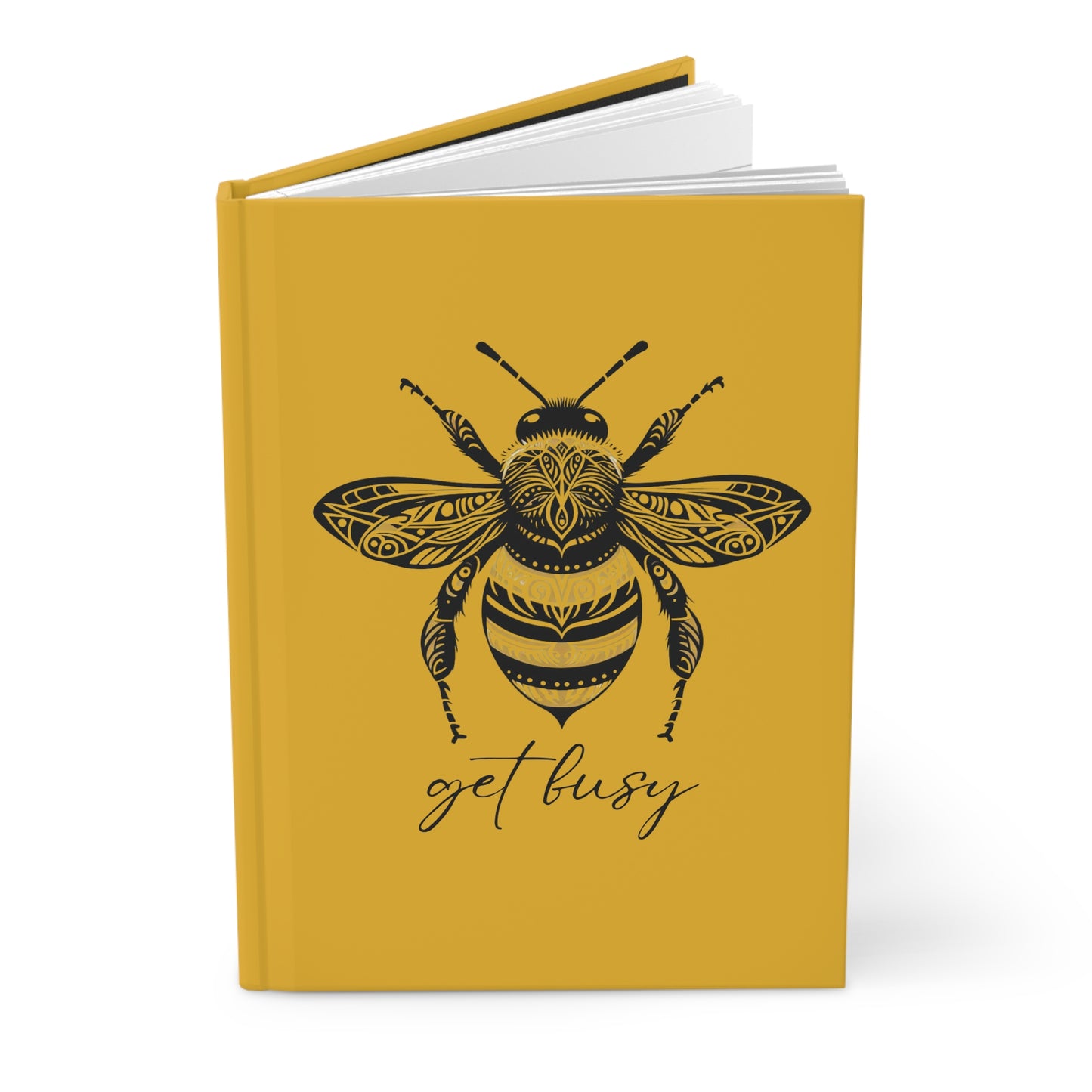 Get Busy Bee Hardcover Journal Matte - yellow