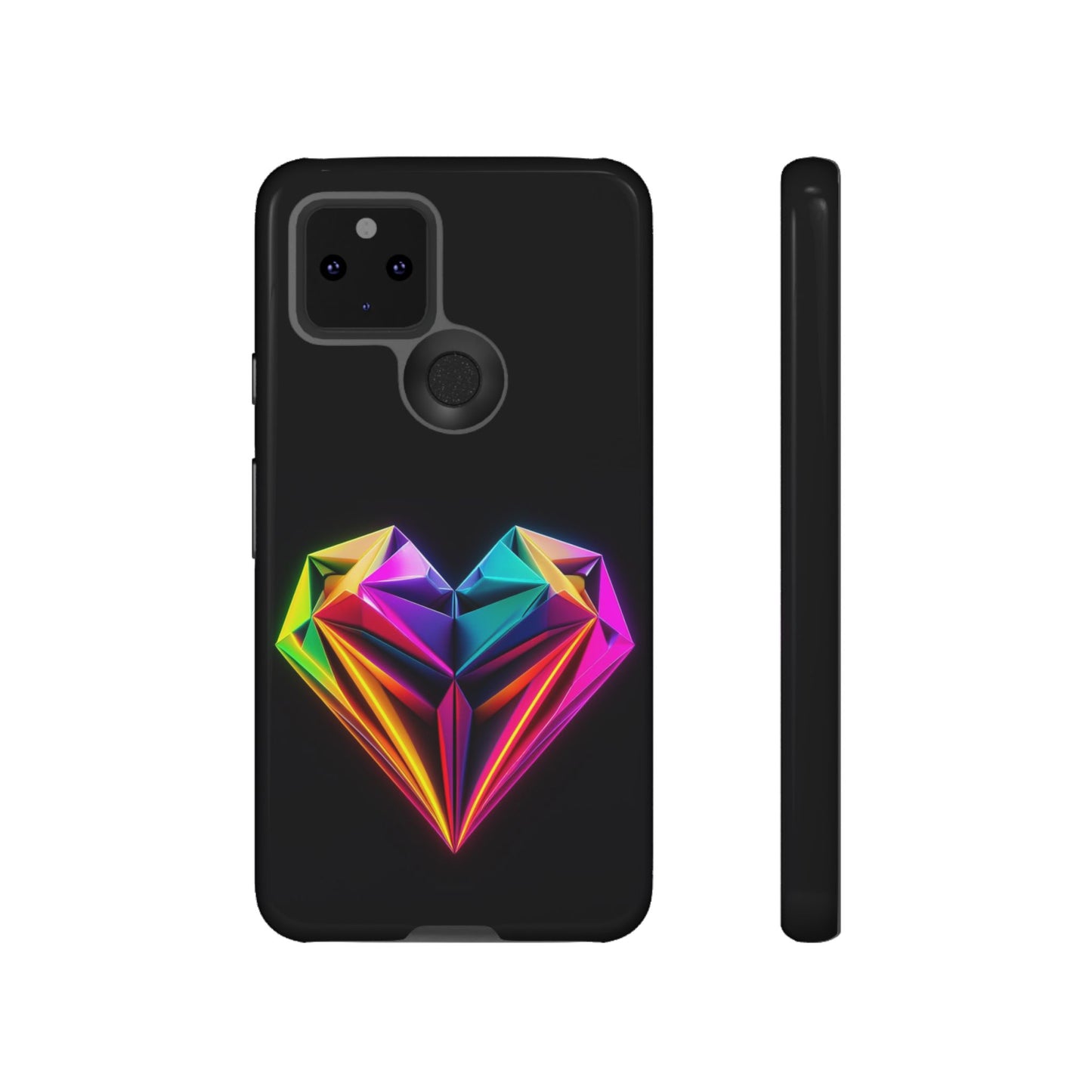 Origami Neon Heart Tough Cases iPhone/Google/Samsung