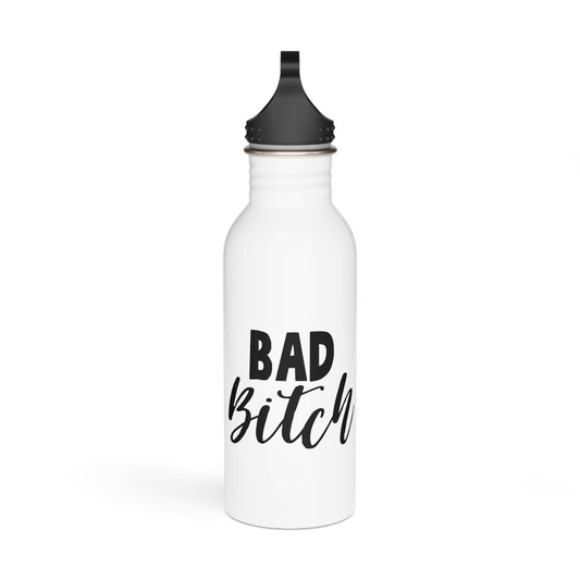 Bad Bitch Stylish Stainless Steel Water Bottle - Eco-Friendly, Durable, Perfect for On-the-Go - White