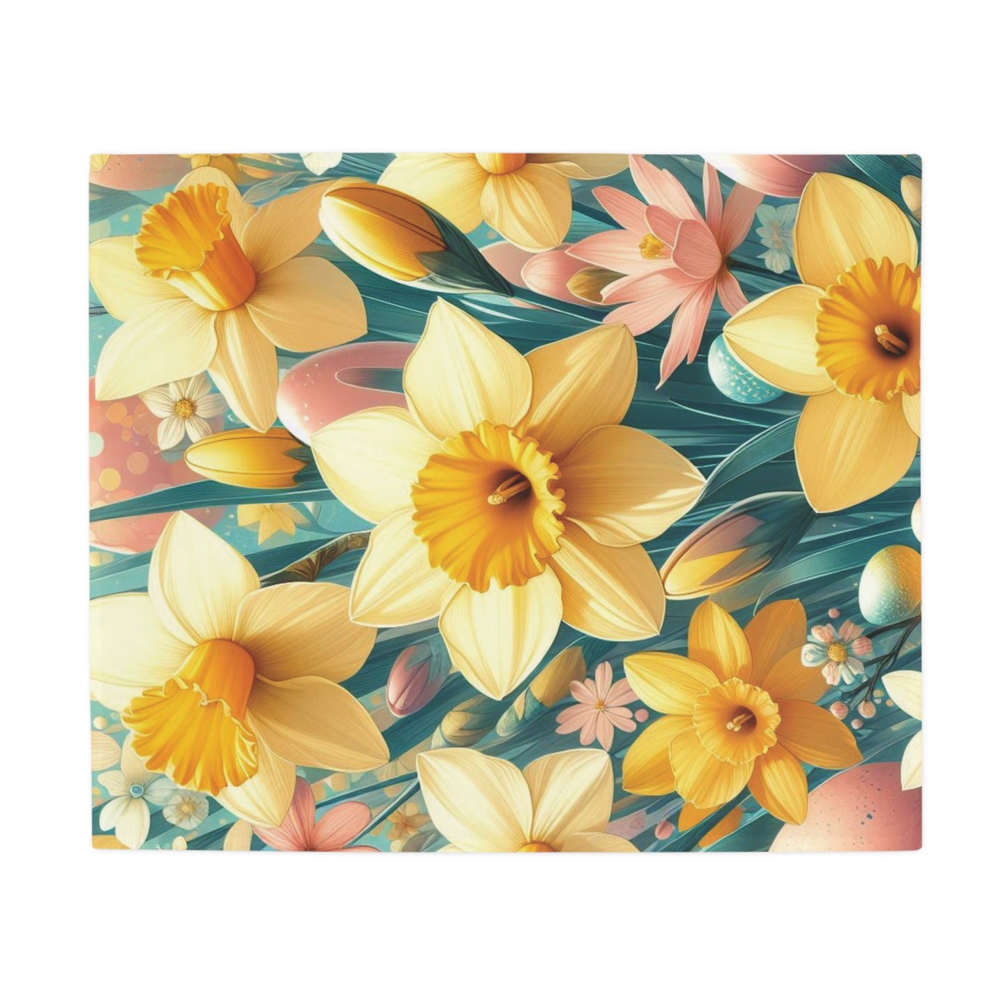 Daffodils #2 Plush Fleece Blanket