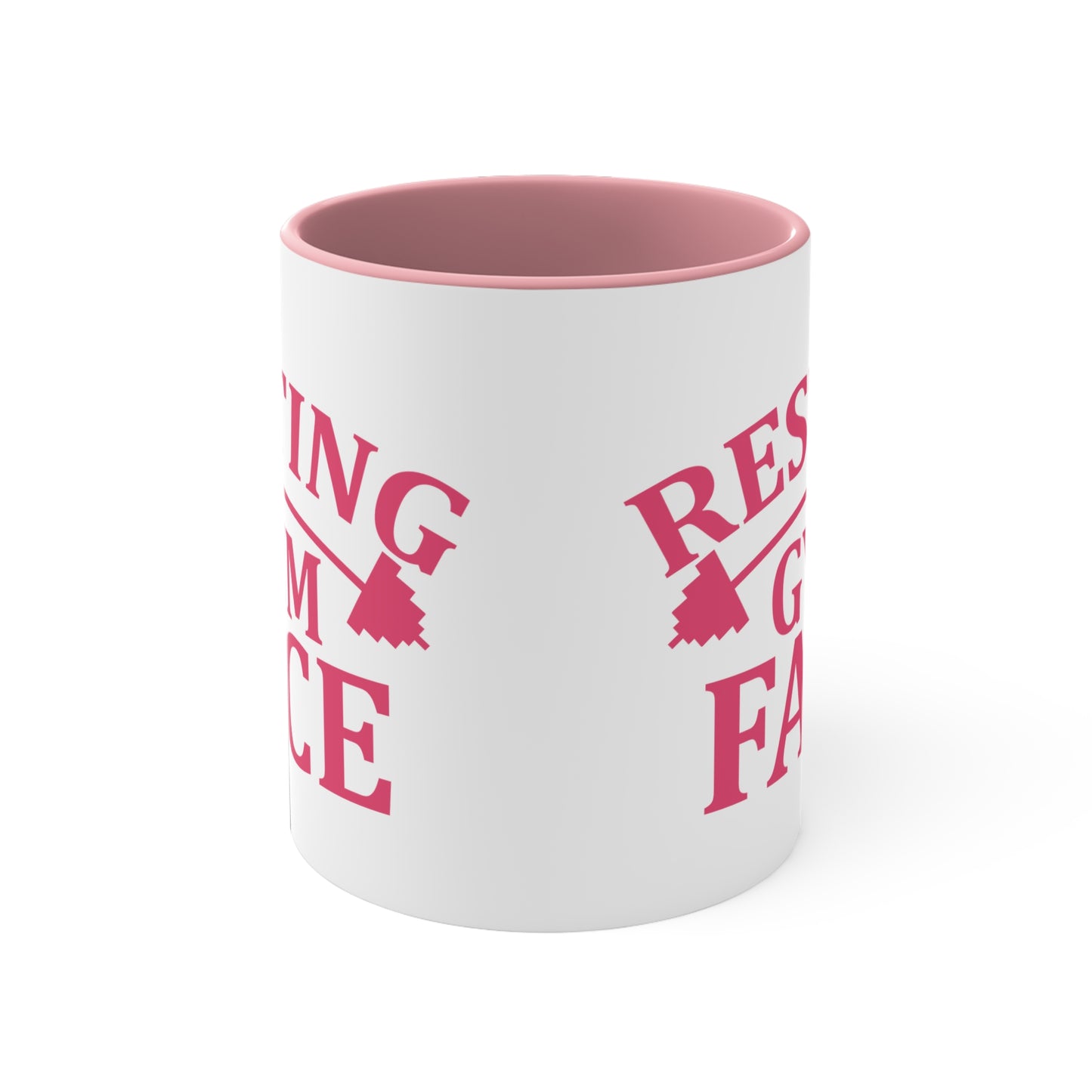 Resting Gym Face Workout Colorful Accent Mug 11oz - For Gym Fitness Enthusiasts