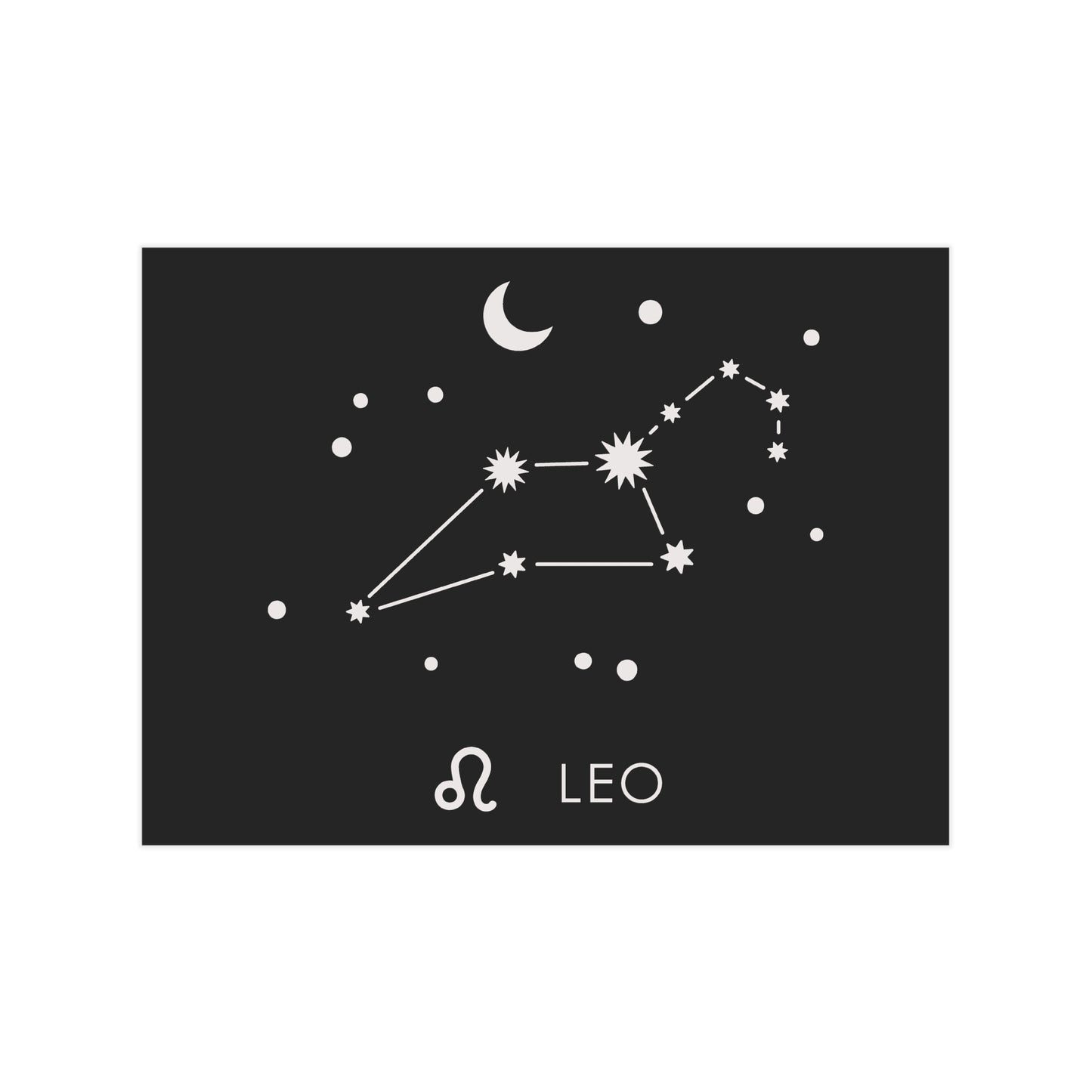 Leo Starmap Unframed Prints - black