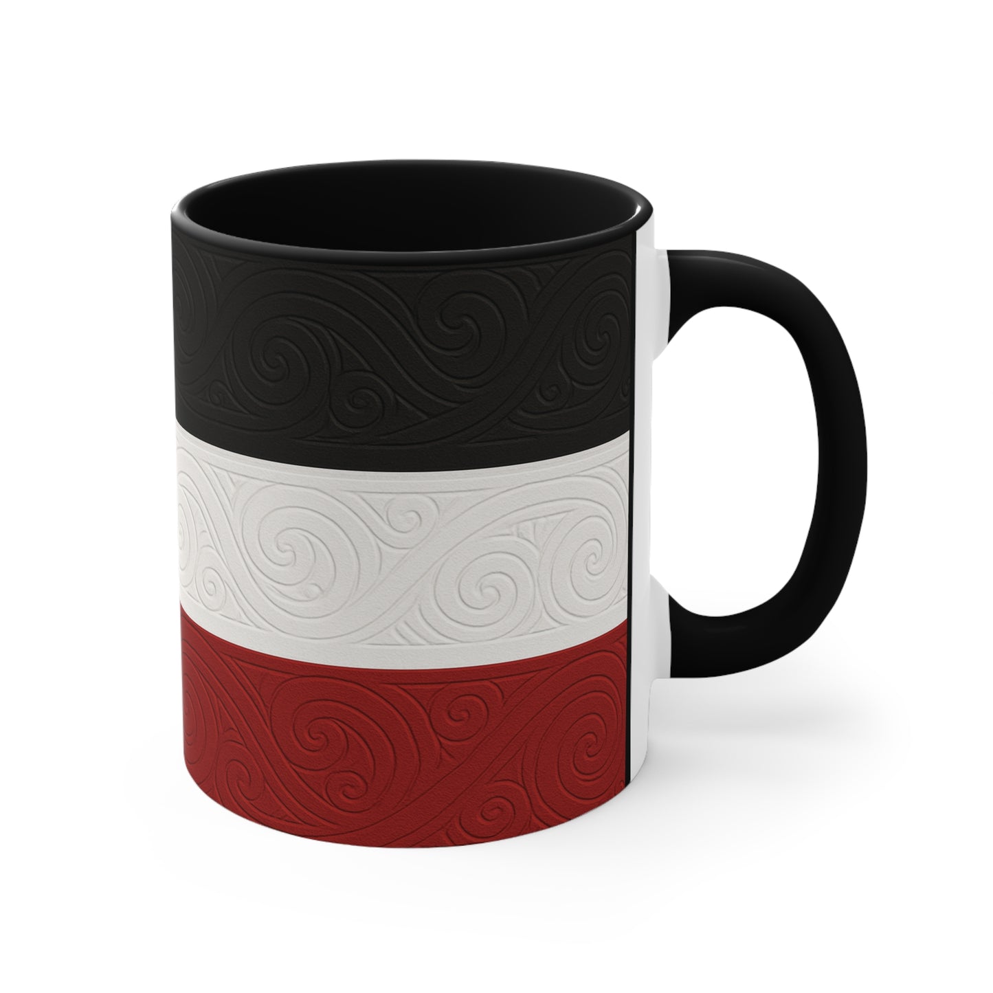 Mana Motuhake #1 Colorful Accent Mug 11oz - Black